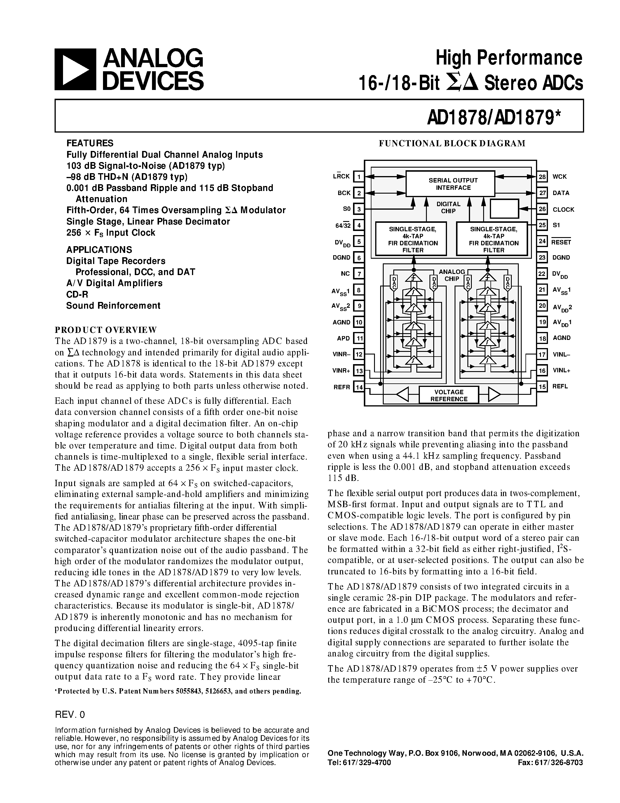 Datasheet AD1881A - AC97 SoundMAX Codec page 1