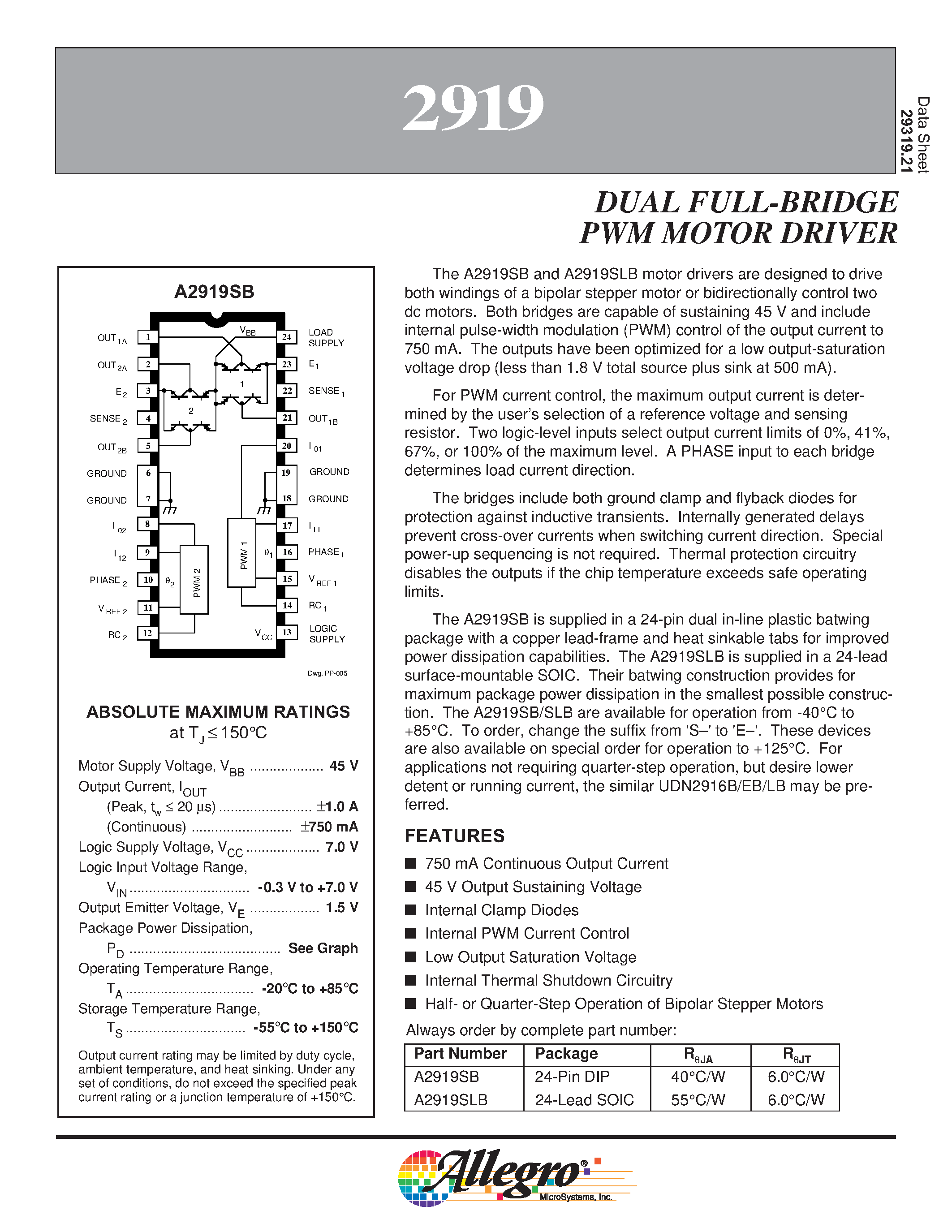 Datasheet A29400UV-90 - 512K X 8 Bit / 256K X 16 Bit CMOS 5.0 Volt-only/ Boot Sector Flash Memory page 1