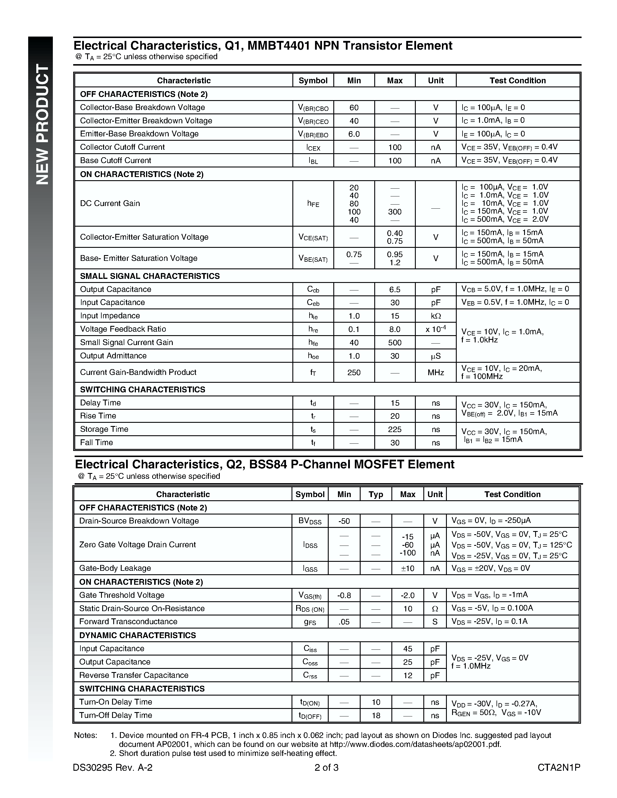Datasheet CTA2N1P-7 page 2 Datasheet CTA2N1P-7 - COMPLEX TRANSISTOR ARRAY page 2