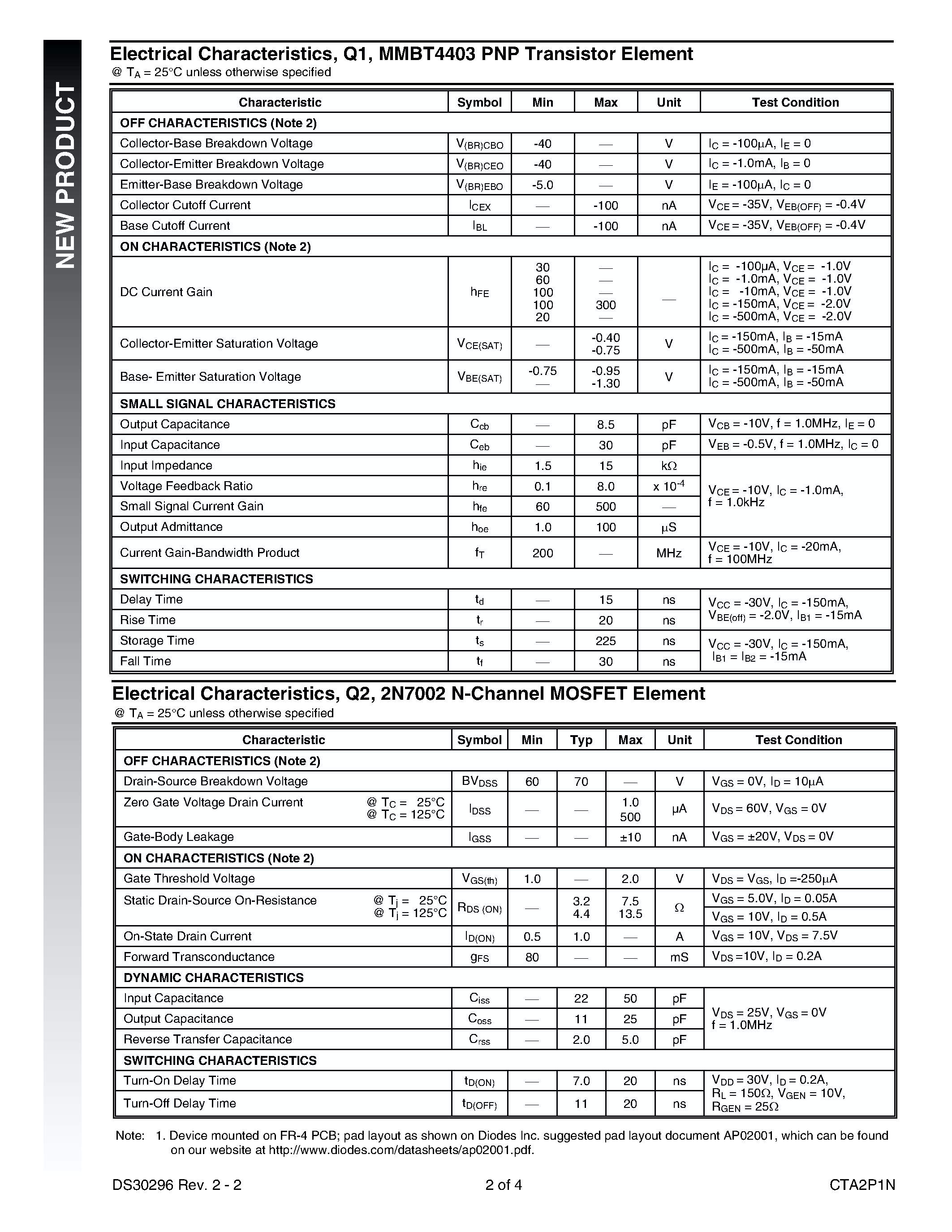Datasheet CTA2P1N-7 page 2 Datasheet CTA2P1N-7 - COMPLEX TRANSISTOR ARRAY page 2