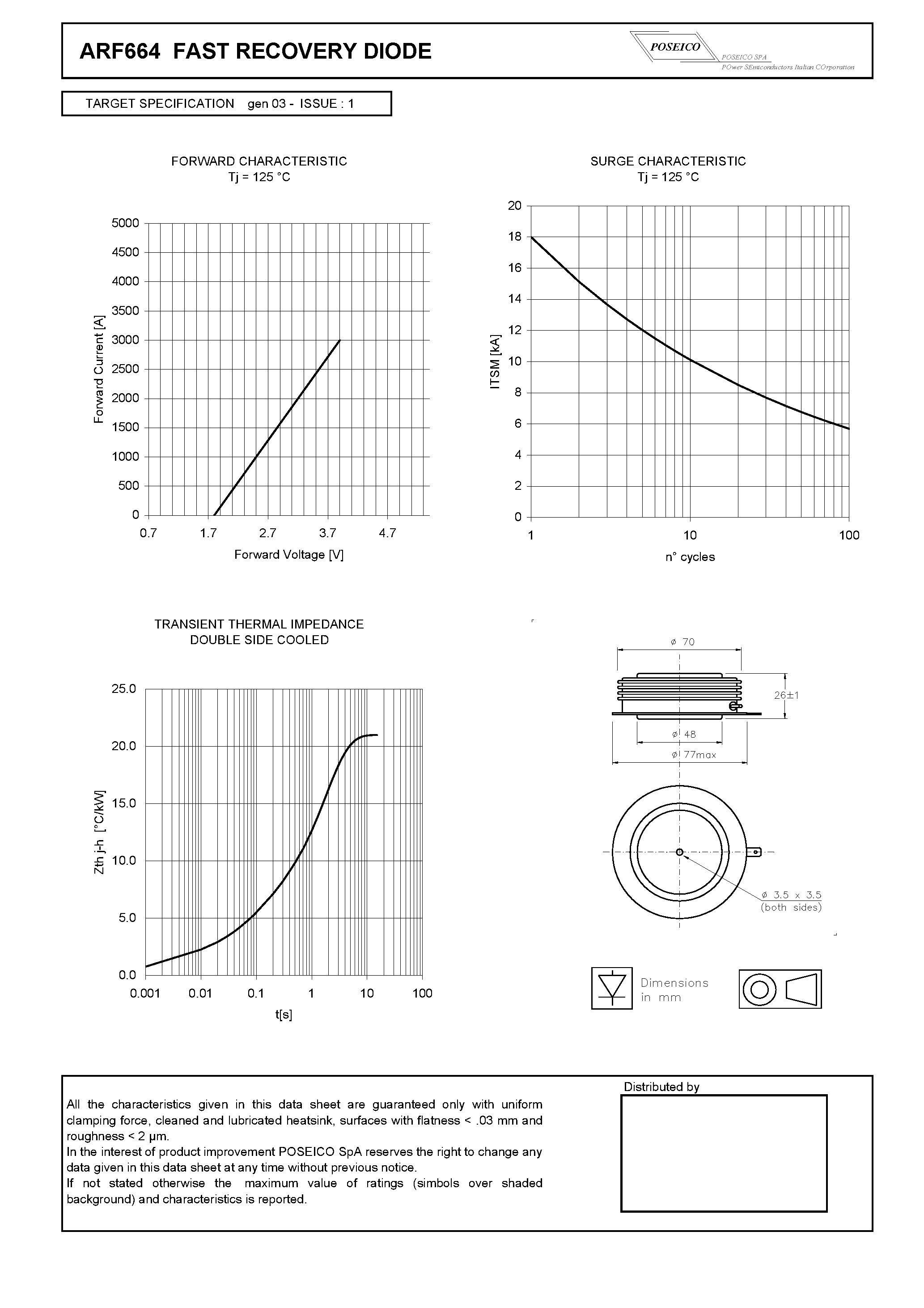 Datasheet ARF664 page 2 Datasheet ARF664 - FAST RECOVERY DIODE page 2