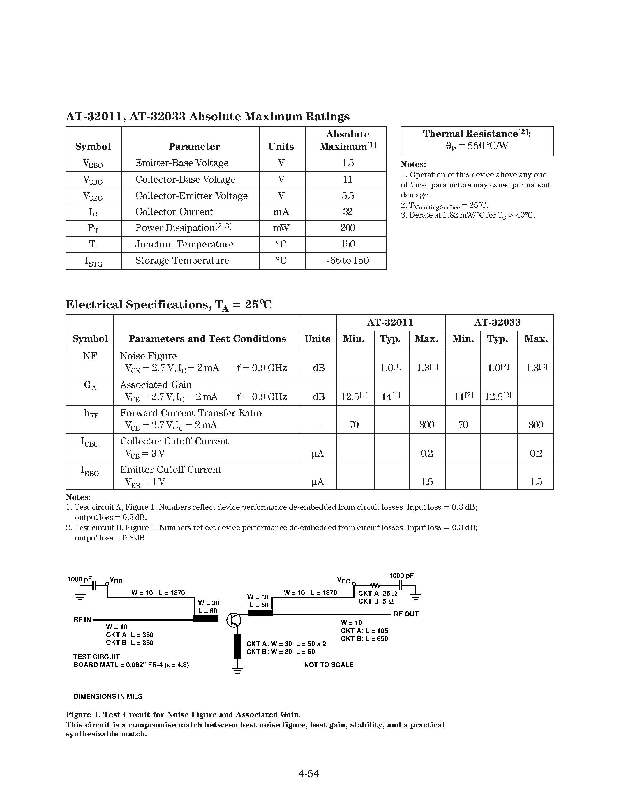 Даташит на микросхему AT-32011-TR1 страница 2 Даташит AT-32011-TR1 - Low Current/ High Performance NPN Silicon Bipolar Transistor страница 2