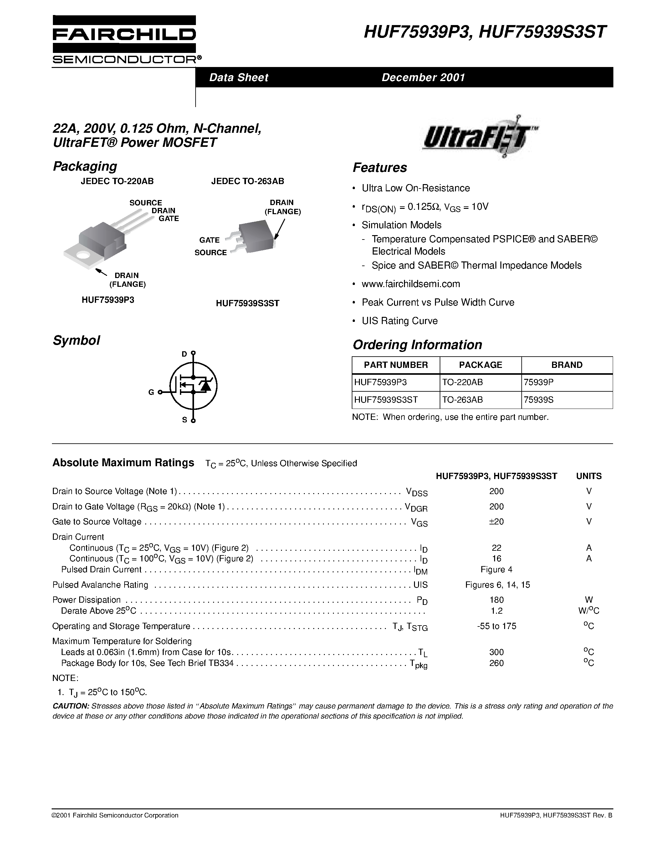 Datasheet HUF76009P3 - 20A/ 20V/ 0.027 Ohm/ N-Channel/ Logic Level Power MOSFETs page 1