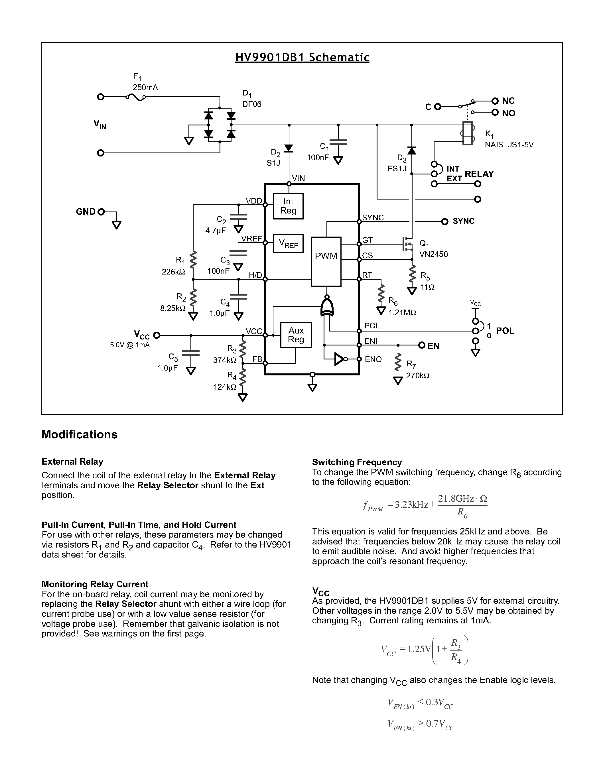 Даташит HV9901DB1 - Universal Relay Driver страница 2