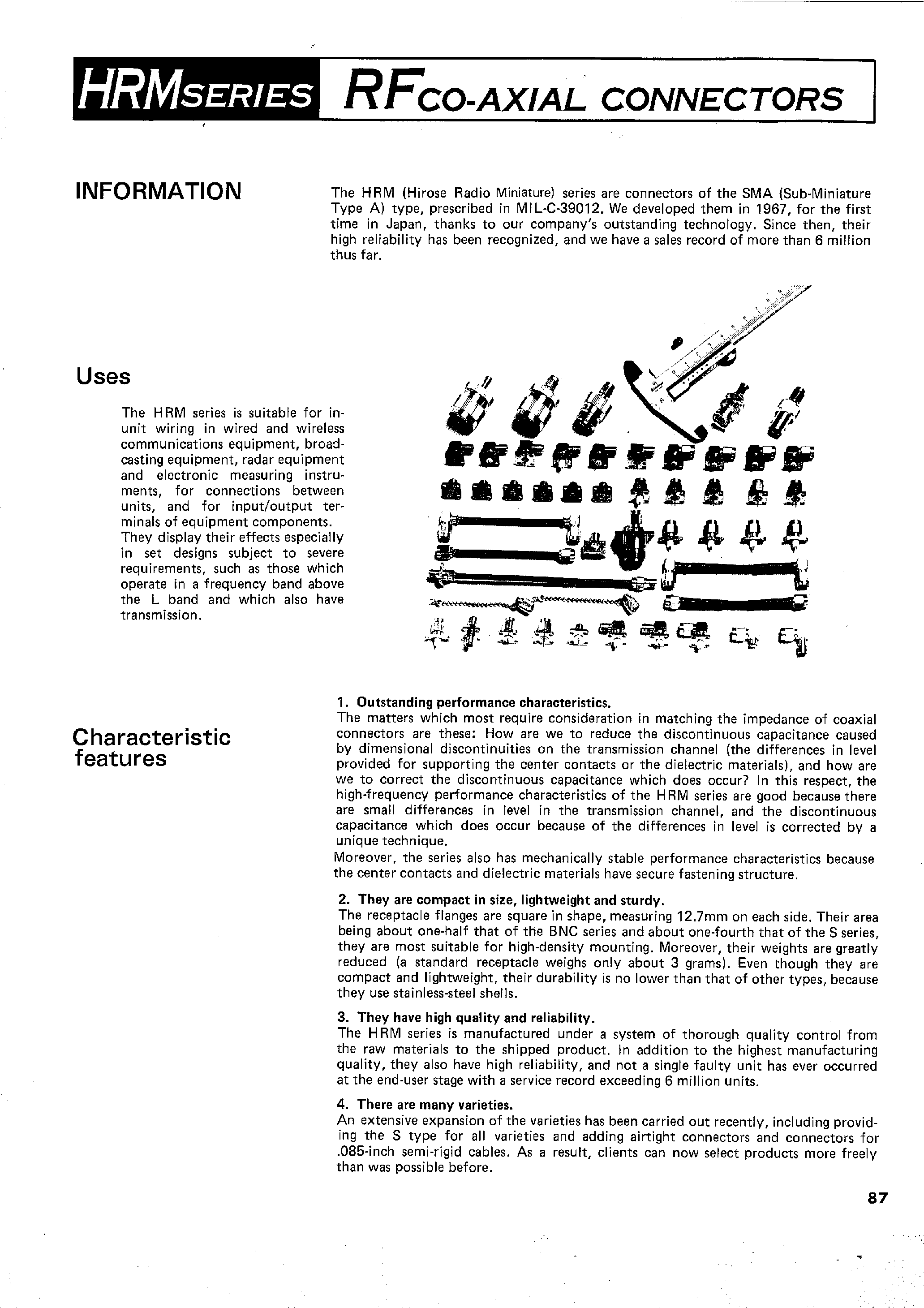 Datasheet HRM-200-2S-C page 1 Datasheet HRM-200-2S-C - RFCO-AXIAL CONNECTORS page 1
