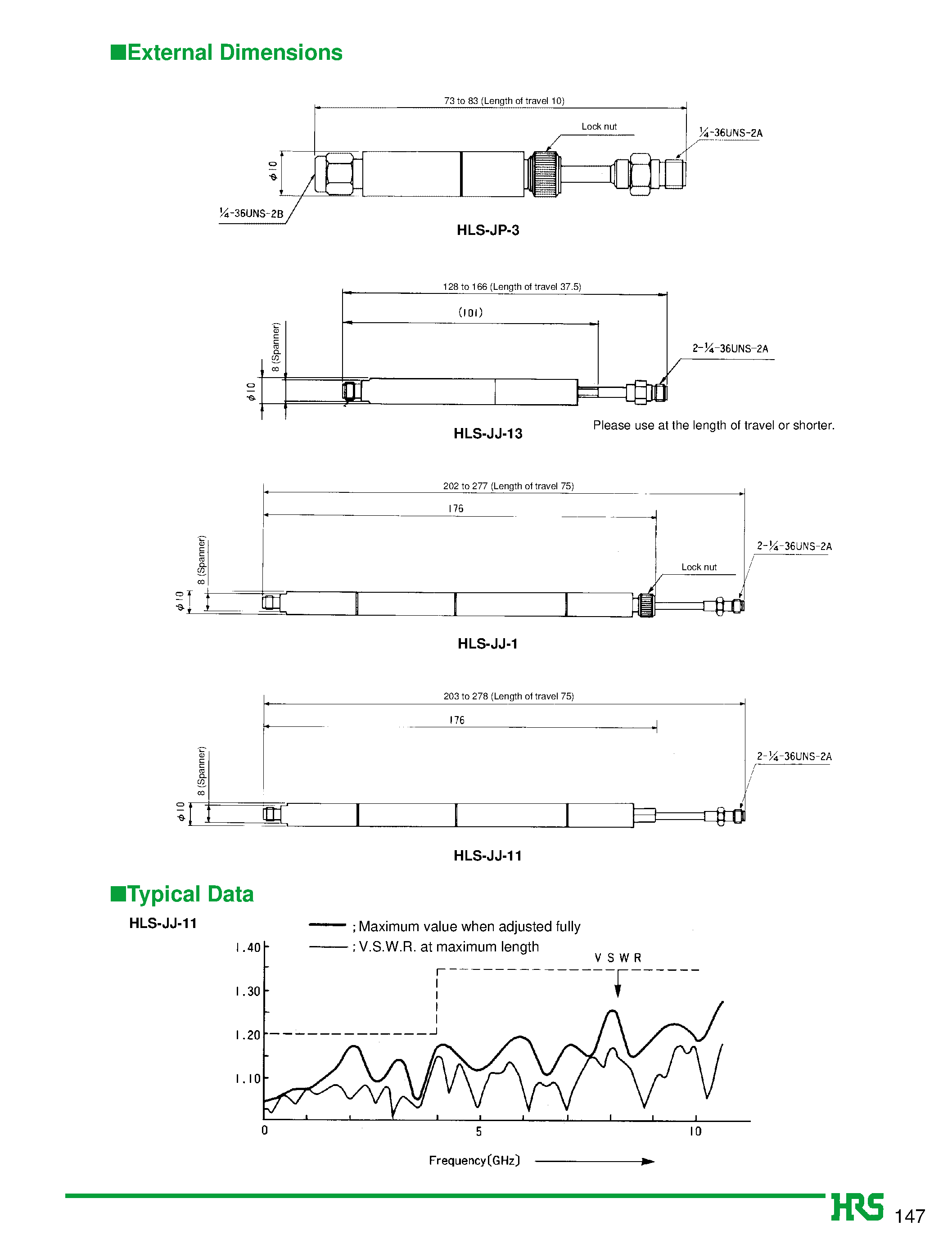 Даташит HLS-JJ-1 - Coaxial Line Stretchers страница 2