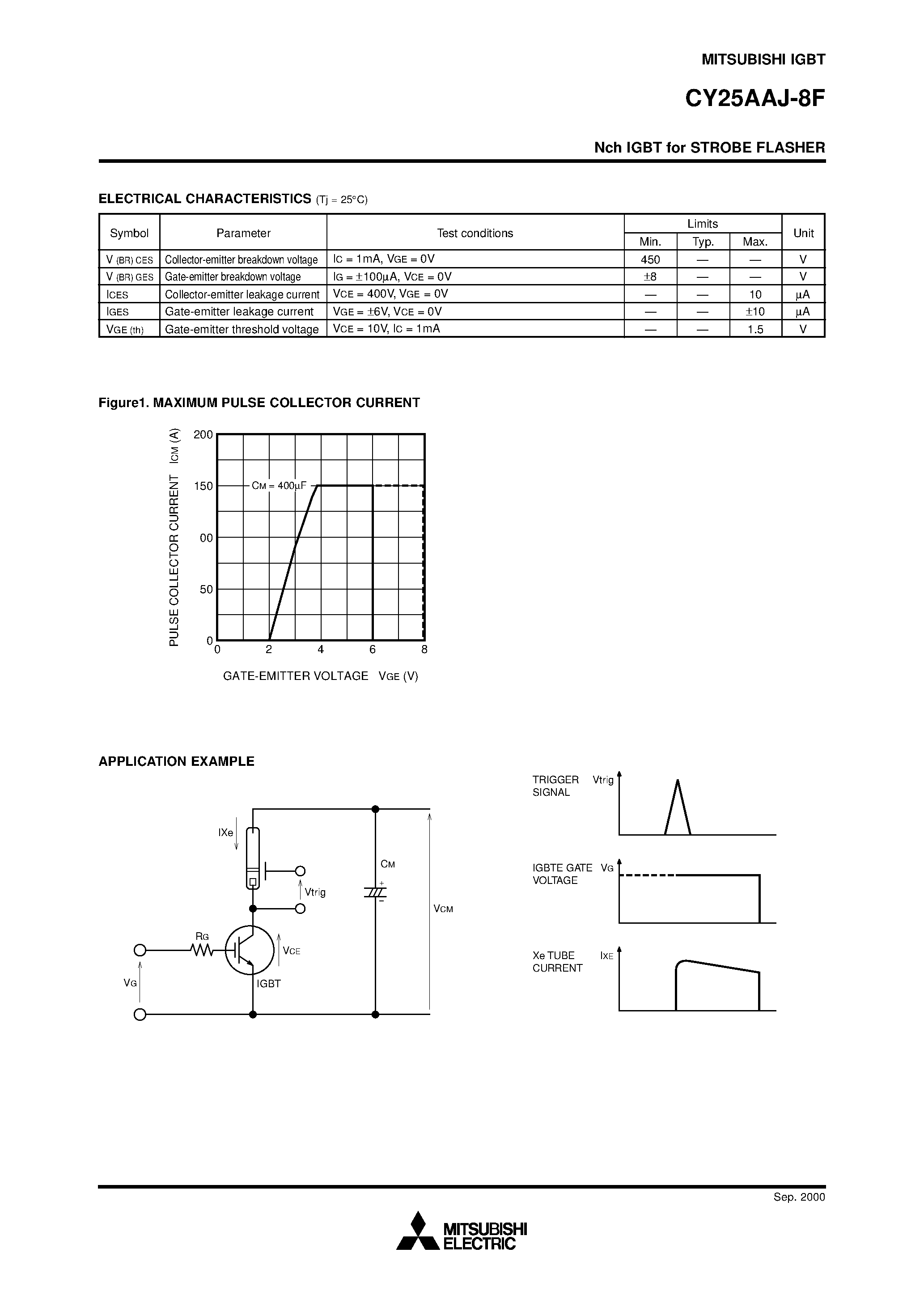 Datasheet CY25AAJ-8 - Nch IGBT for STROBE FLASHER page 2