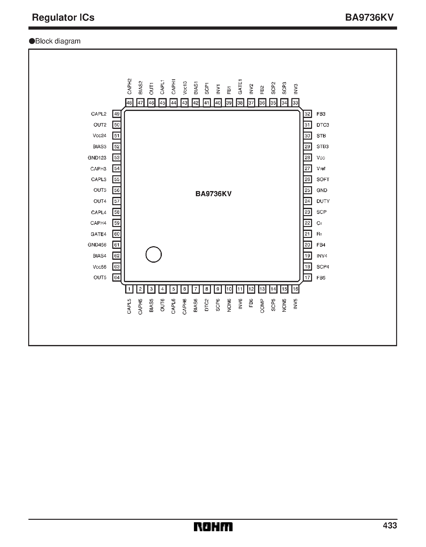 Datasheet BA9736 - 6-channel switching regulator controller page 2