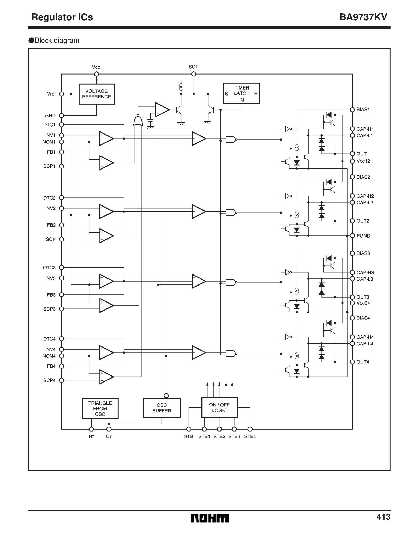 Datasheet BA9737KV - 4-channel switching regulator controller page 2