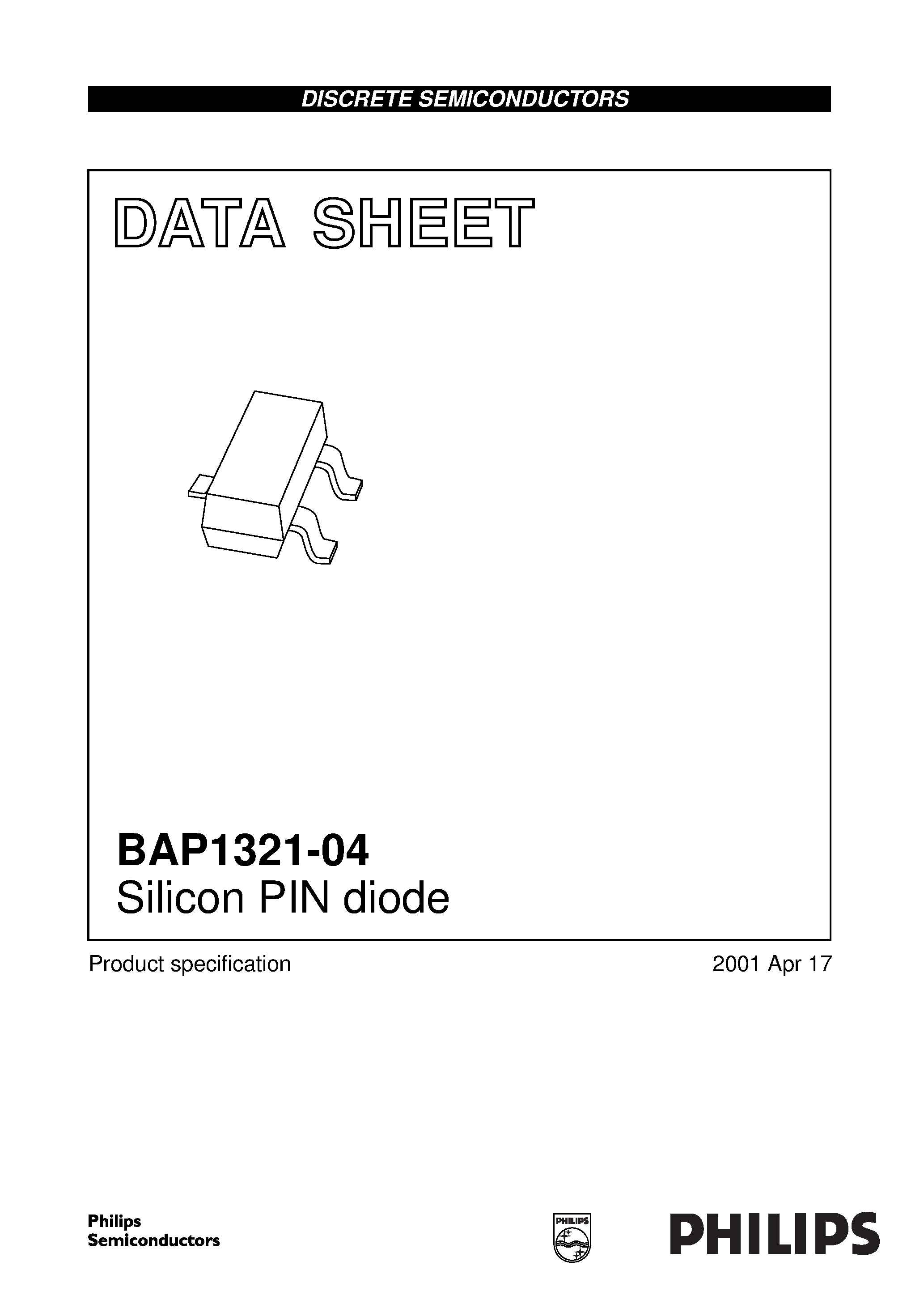 Datasheet BAP1321-04 page 1 Datasheet BAP1321-04 - Silicon PIN diode page 1