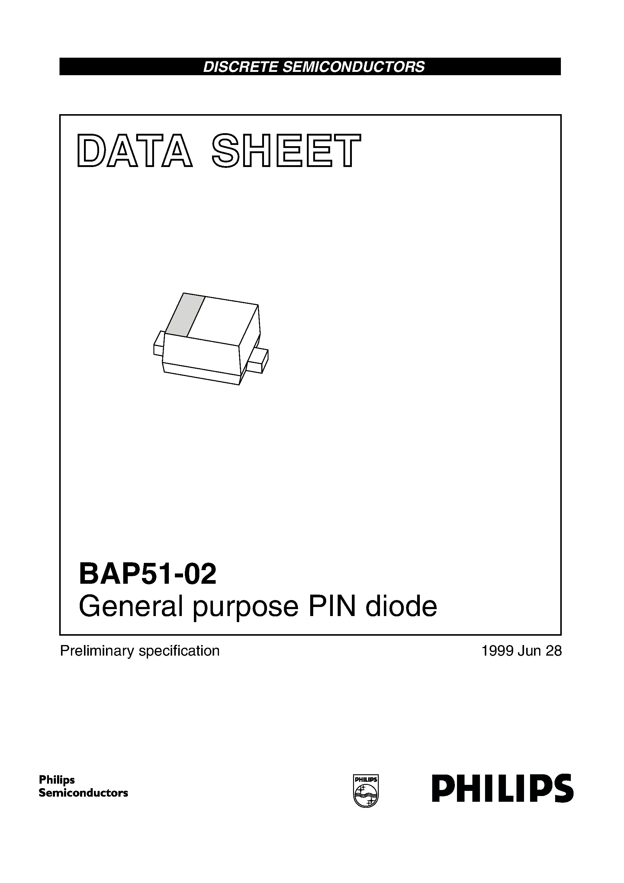 Datasheet BAP51-02 - General purpose PIN diode page 1
