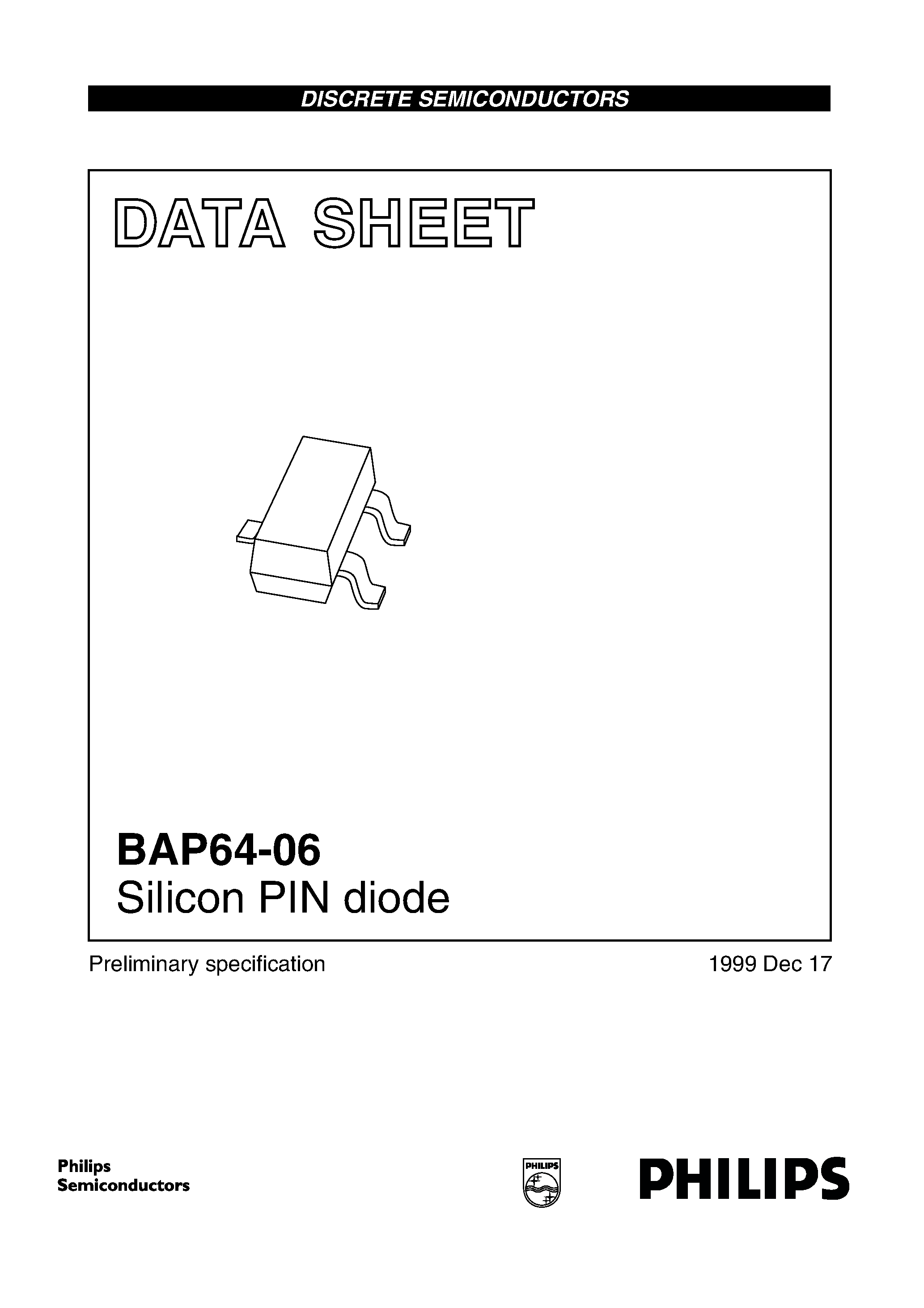 Datasheet BAP64-06 page 1 Datasheet BAP64-06 - Silicon PIN diode page 1