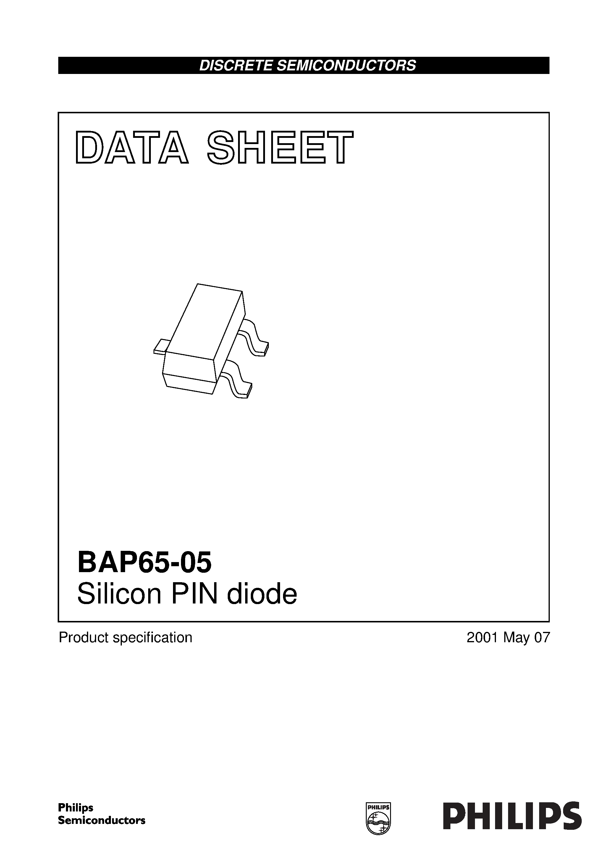 Datasheet BAP65-05 page 1 Datasheet BAP65-05 - Silicon PIN diode page 1