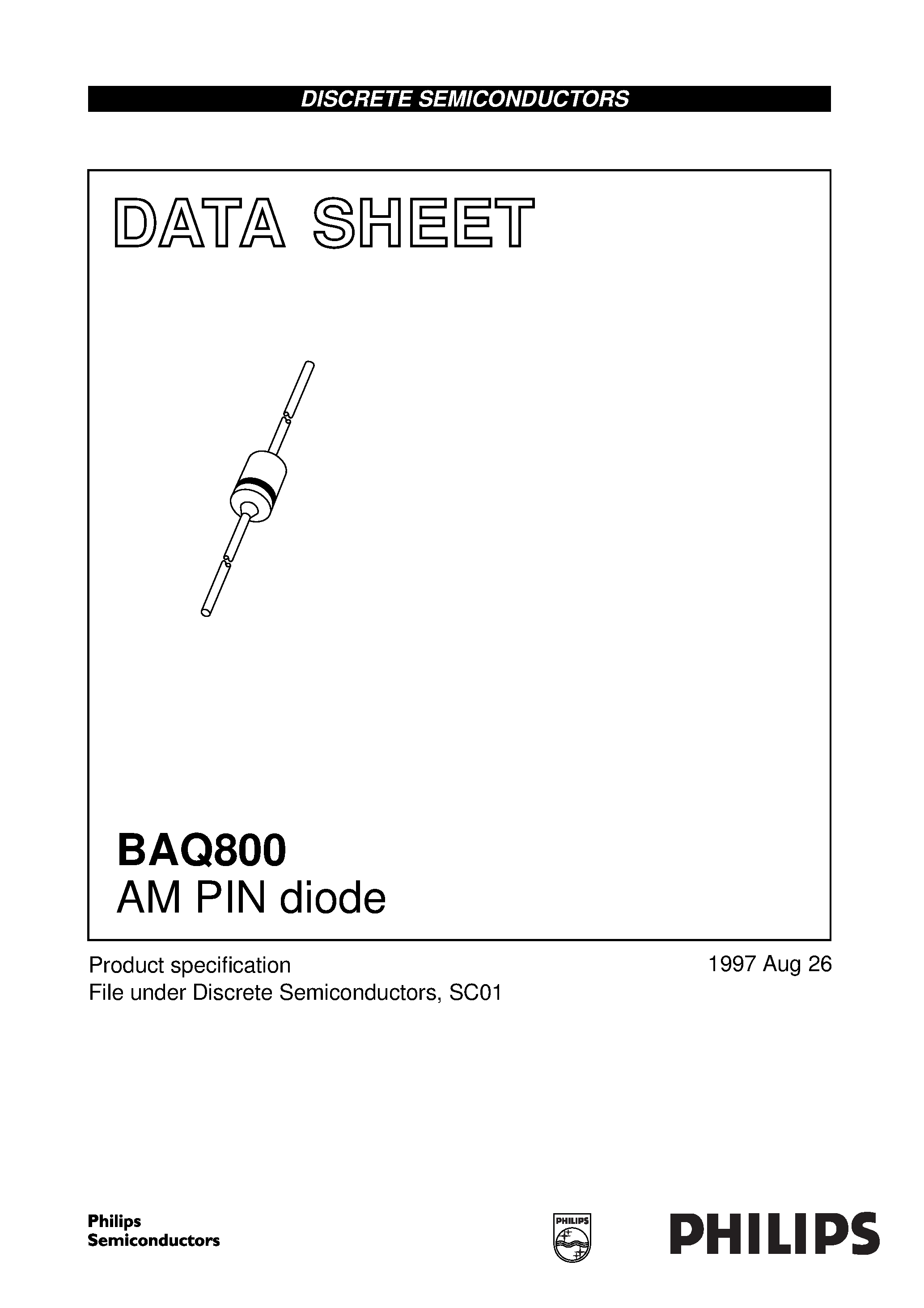 Datasheet BAQ800 - AM PIN diode page 1