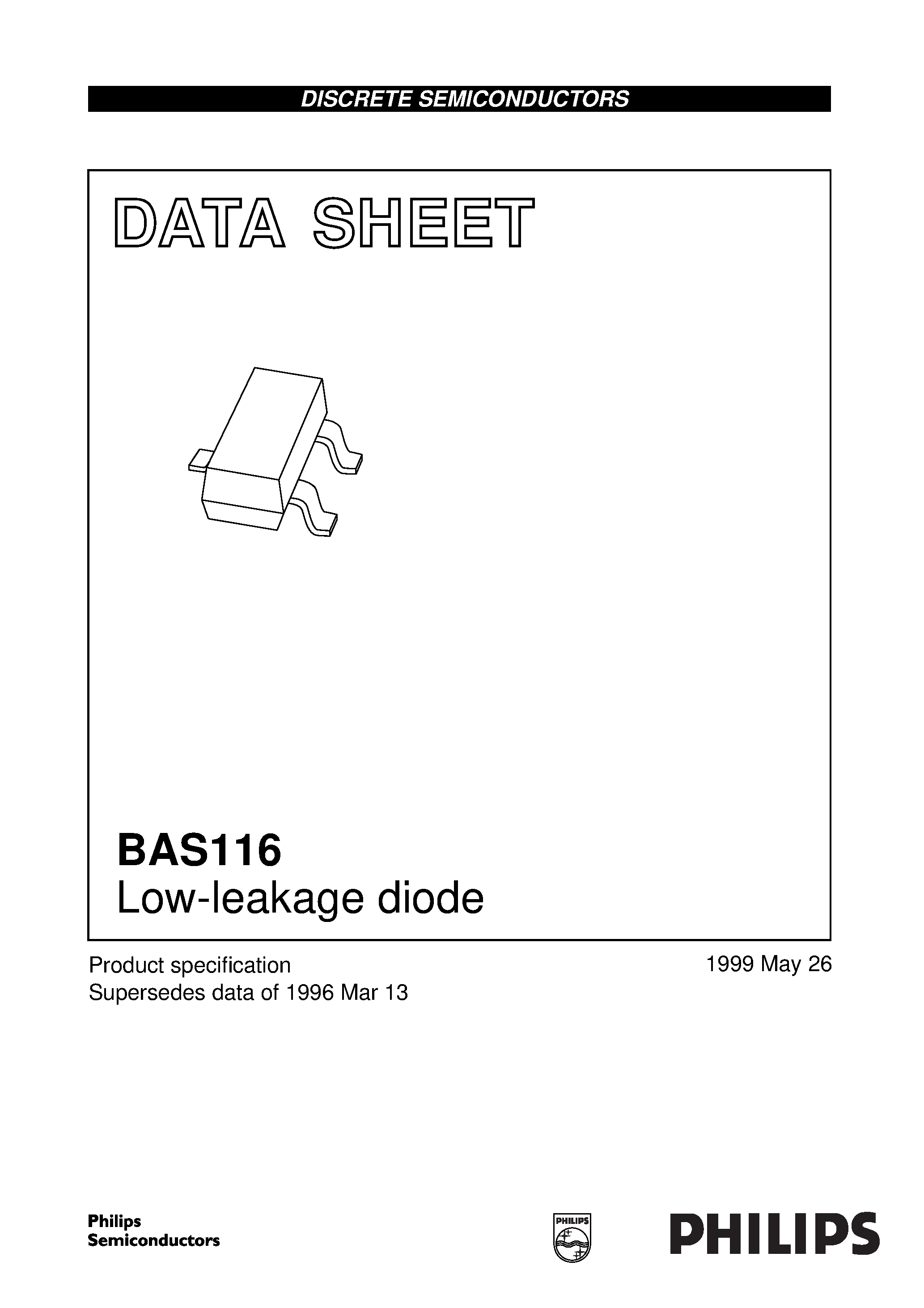 Datasheet BAS116 - Low-leakage diode page 1