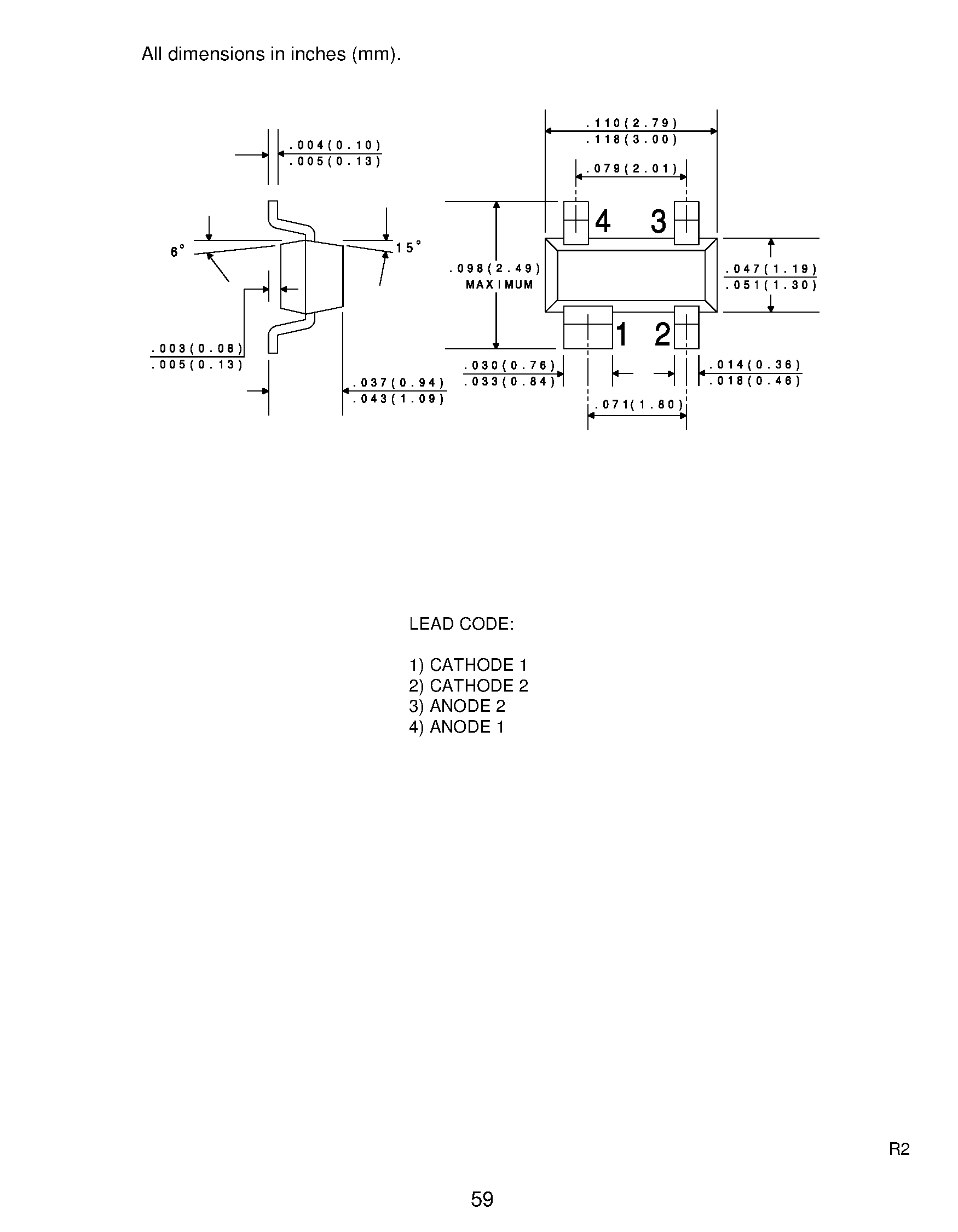Datasheet BAS28 - DUAL/ ISOLATED HIGH SPEED SWITCHING DIODE page 2