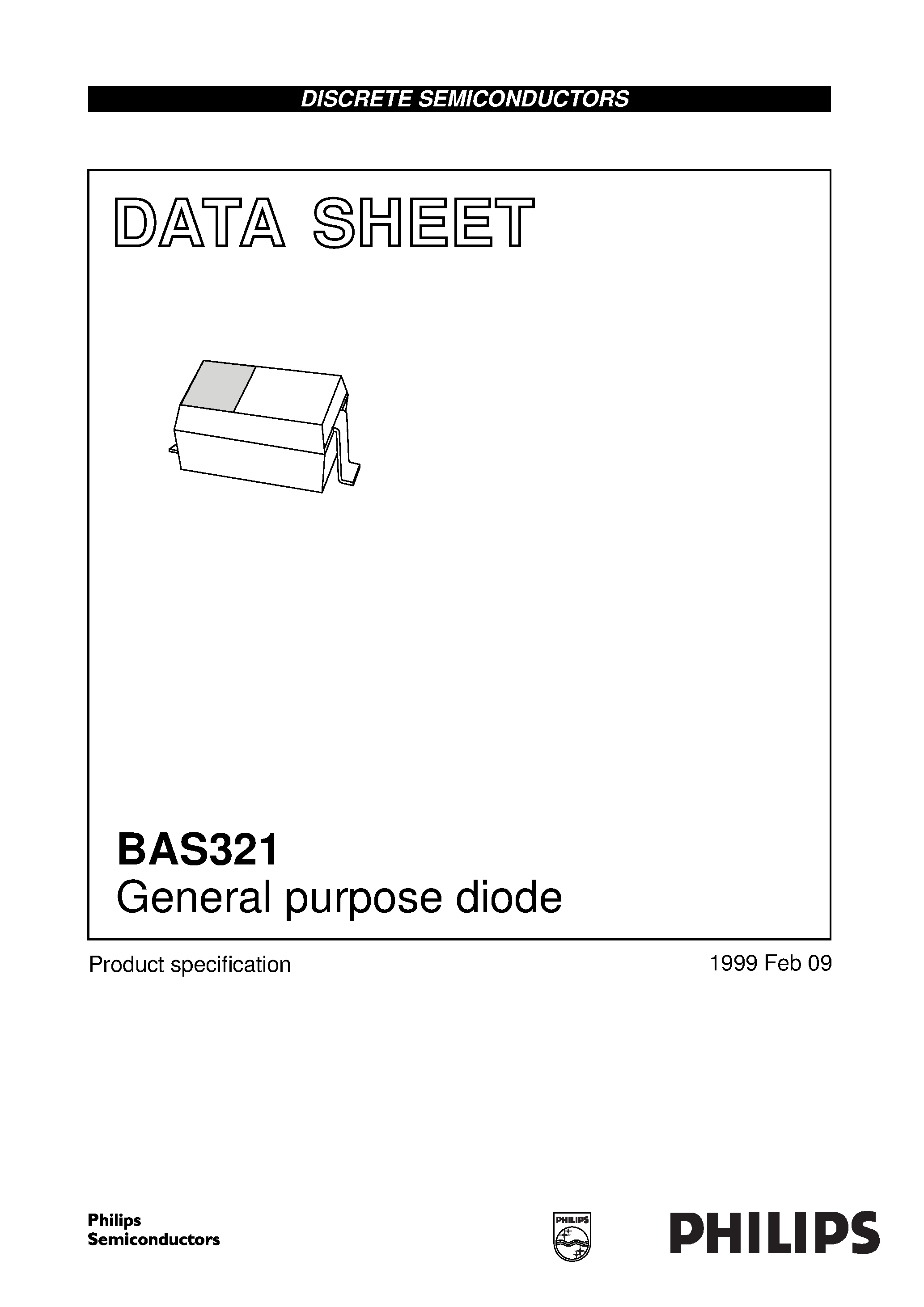Datasheet BAS321 page 1 Datasheet BAS321 - General purpose diode page 1