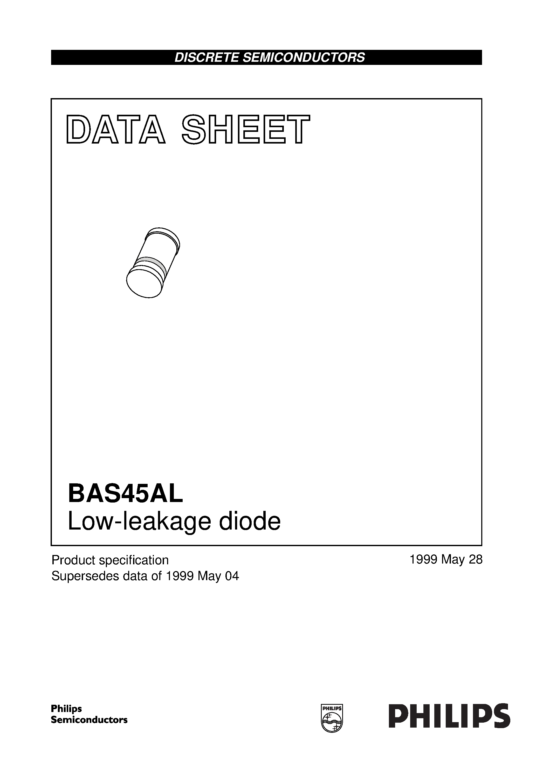 Datasheet BAS4 page 1 Datasheet BAS4 - Low-leakage diode page 1