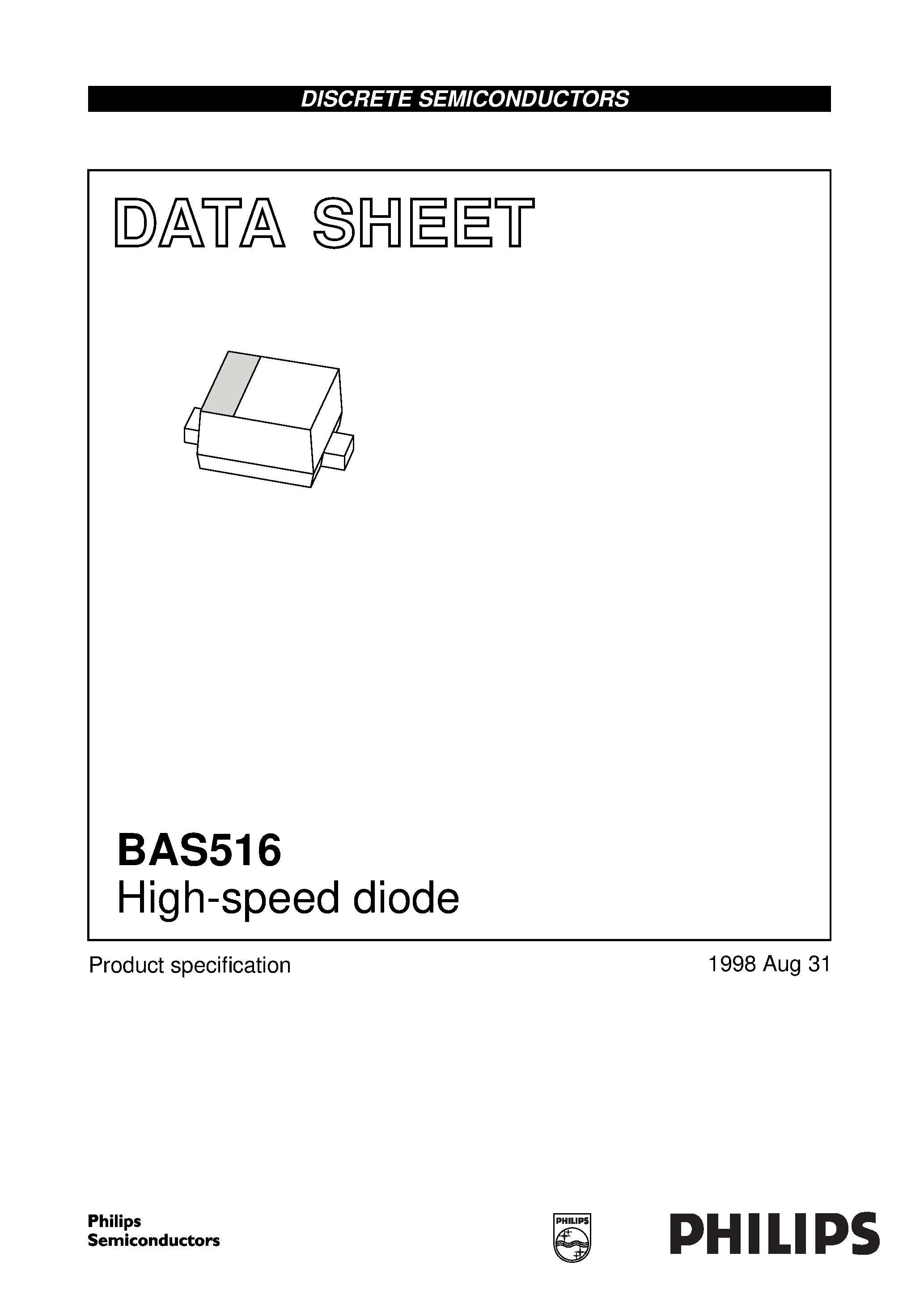 Datasheet BAS516 - High-speed diode page 1