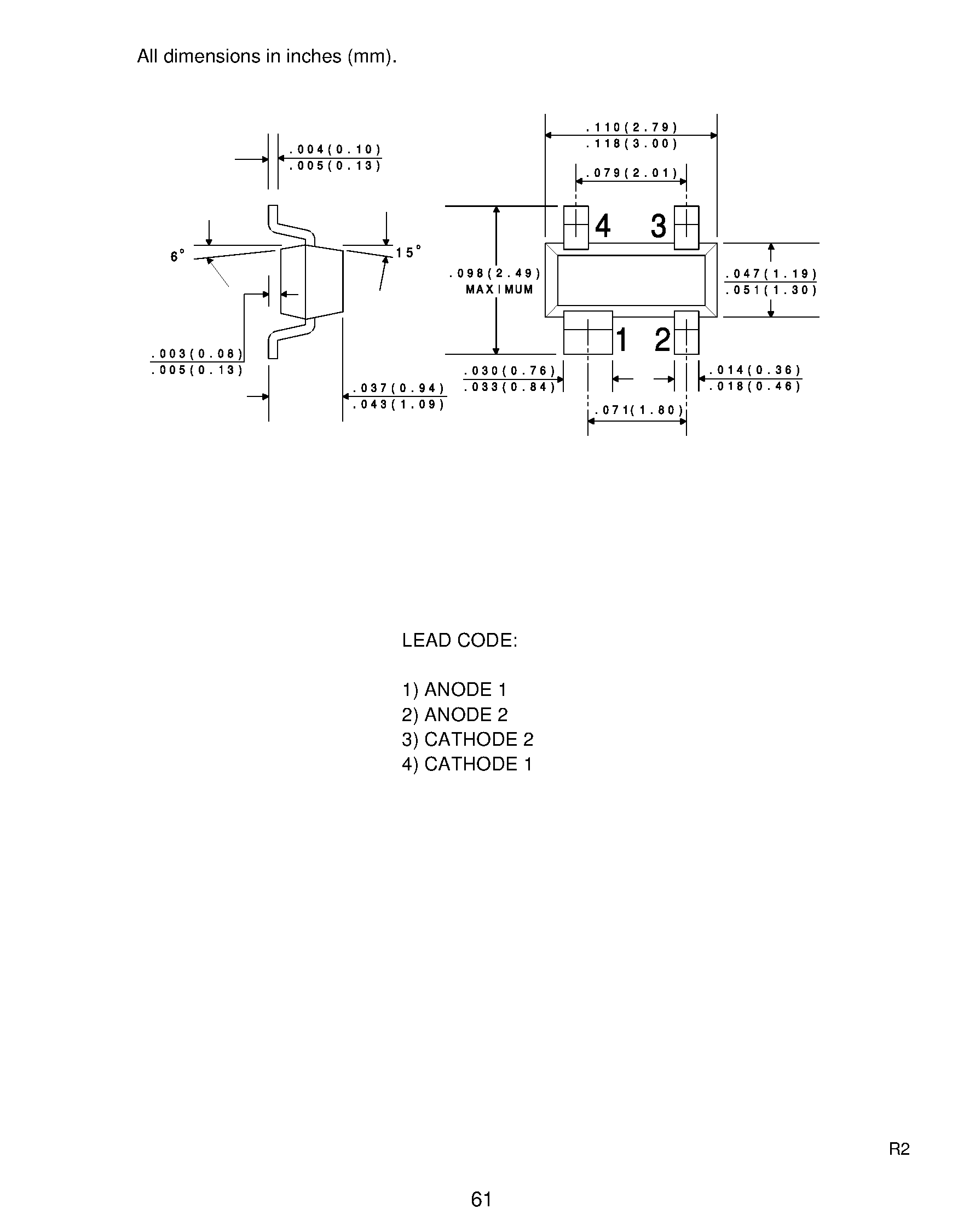 Datasheet BAS56 - DUAL HIGH CURRENT SWITCHING DIODE page 2