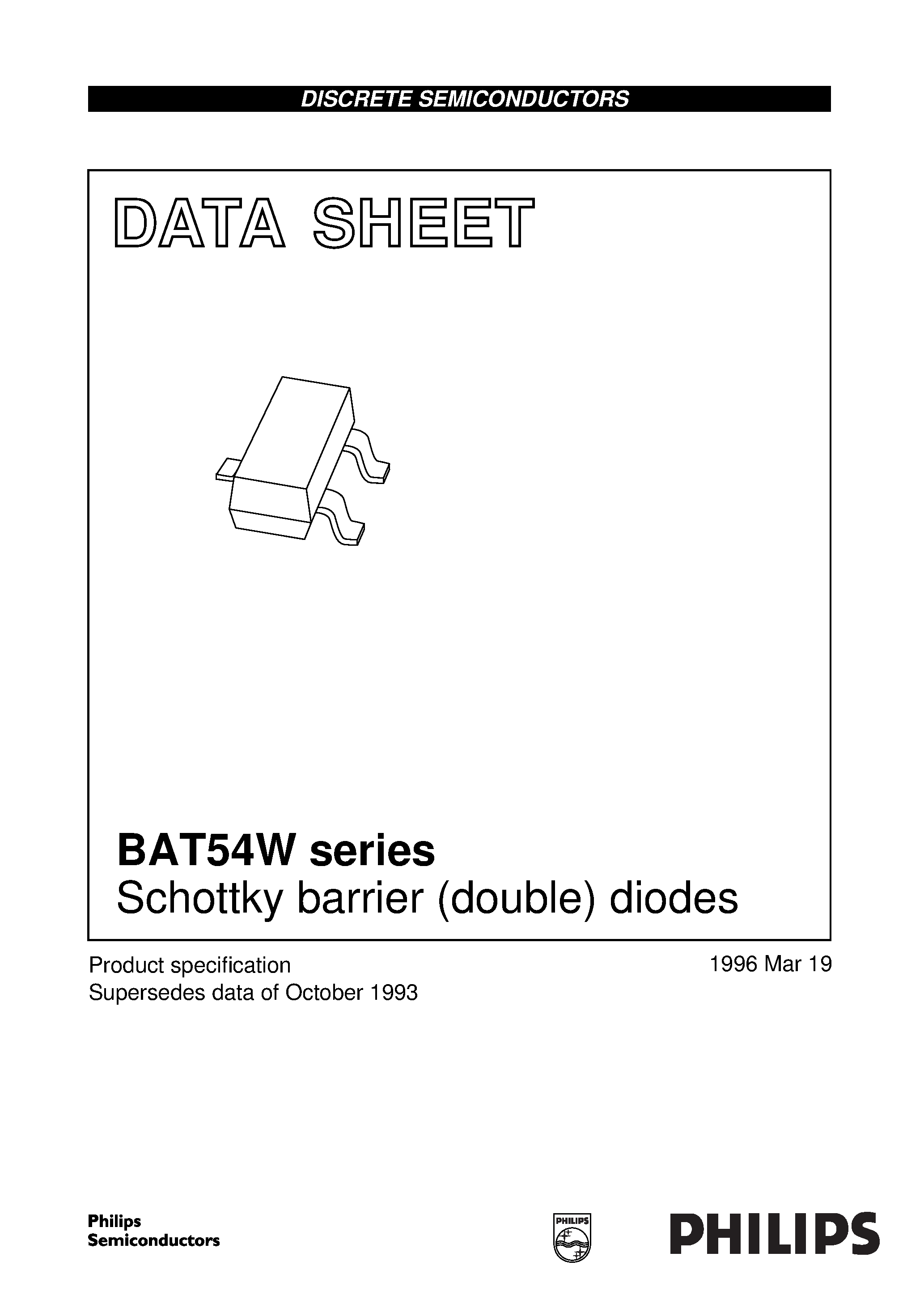Datasheet BAT54AW - Schottky barrier double diodes page 1