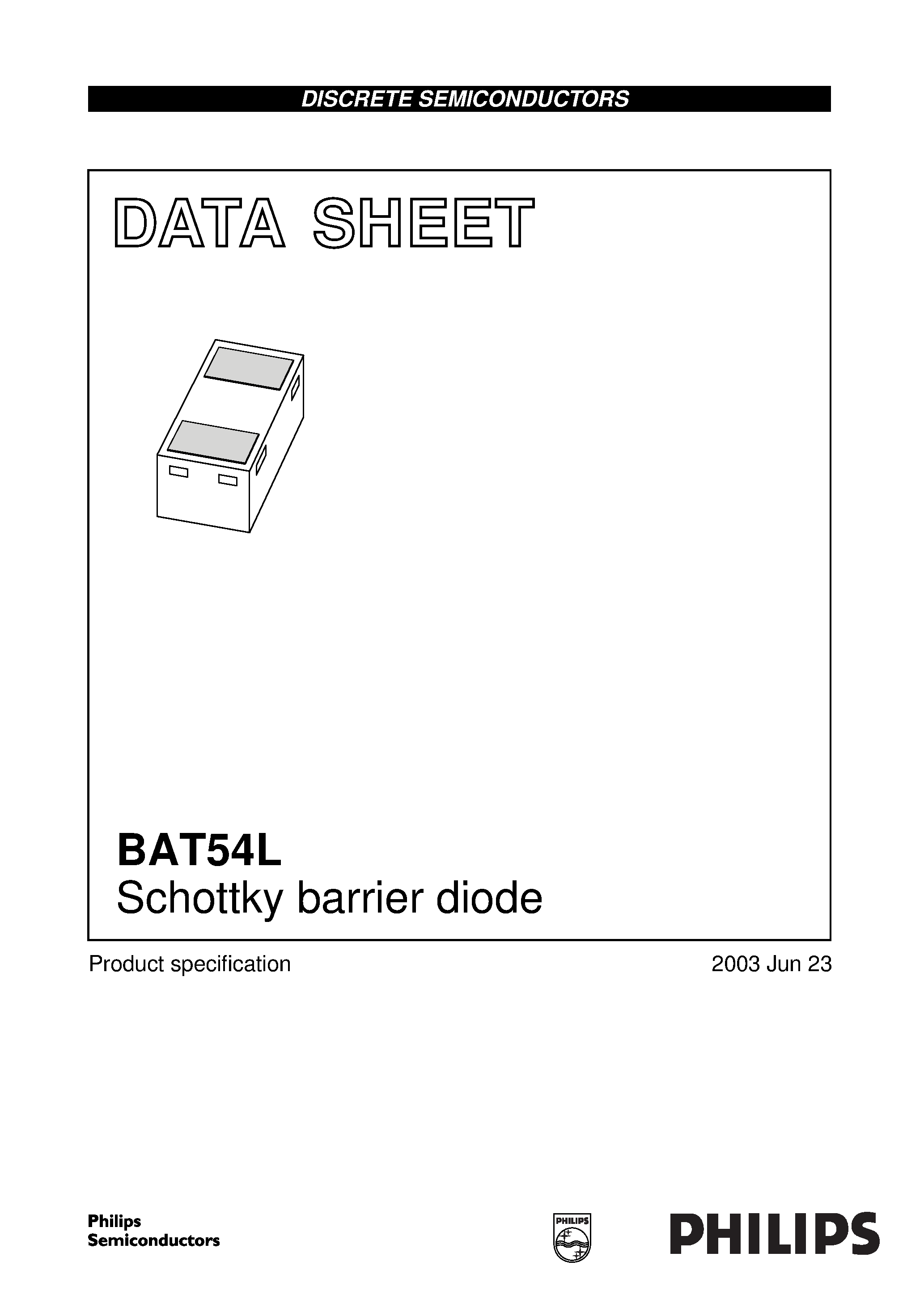 Datasheet BAT54L - Schottky barrier diode page 1