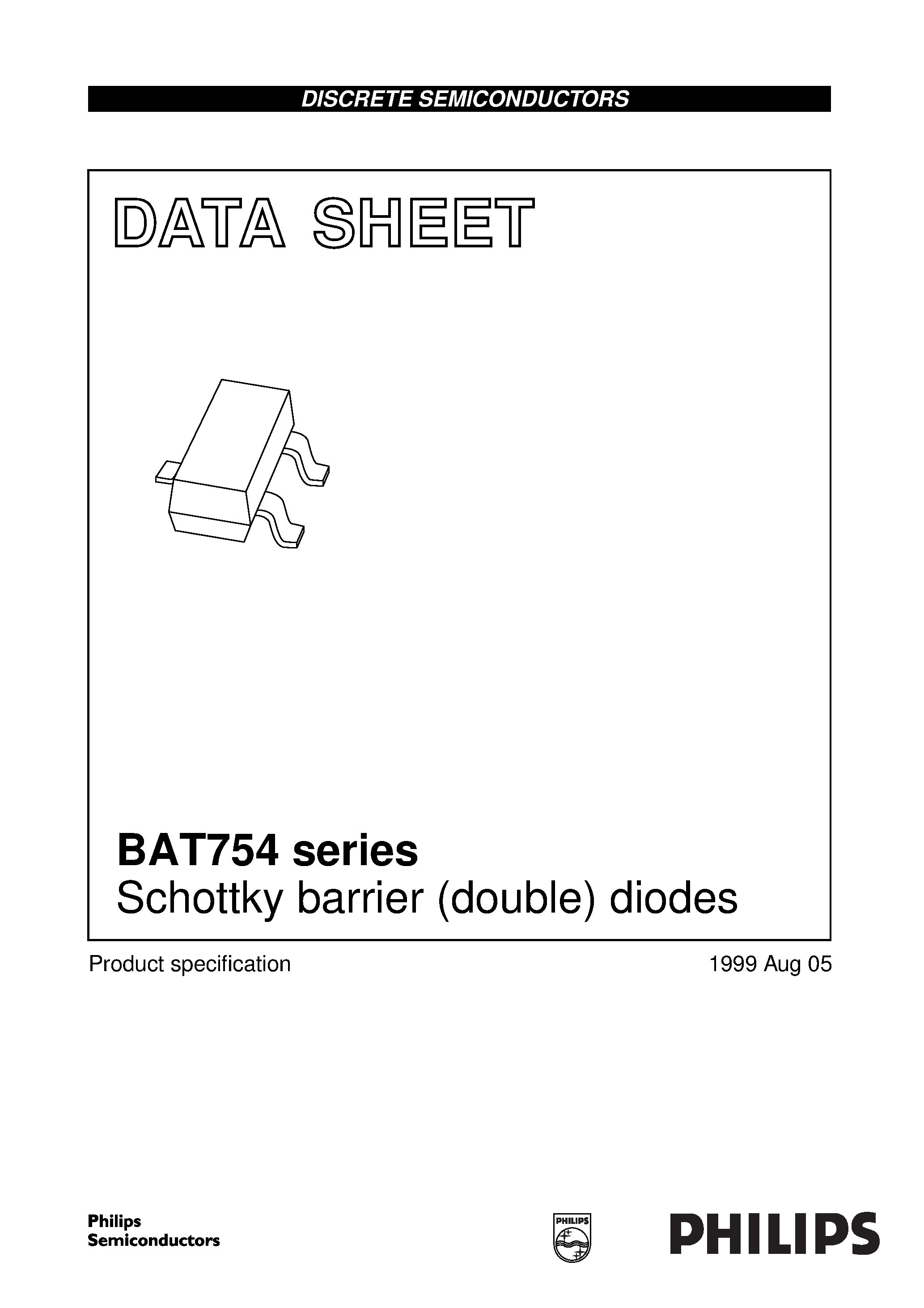 Datasheet BAT754 - Schottky barrier double diodes page 1