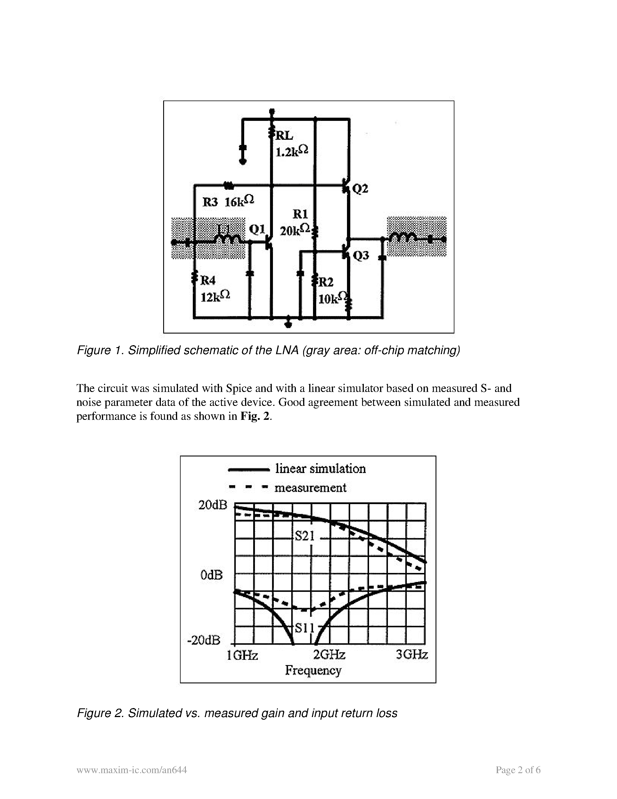 Даташит AN644 - QuickChip Design Example 2 Low Power Silicon BJT LNA for 1.9GHz страница 2