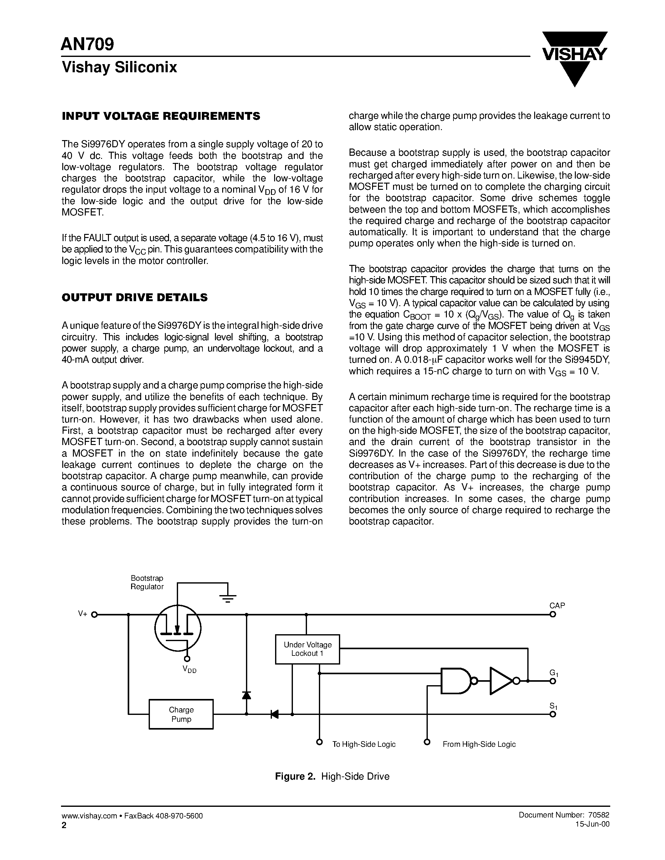 Даташит на микросхему AN709 страница 2 Даташит AN709 - Designing with the Si9976DY N-Channel Half-Bridge Driver and LITTLE FOOT Dual MOSFETs страница 2