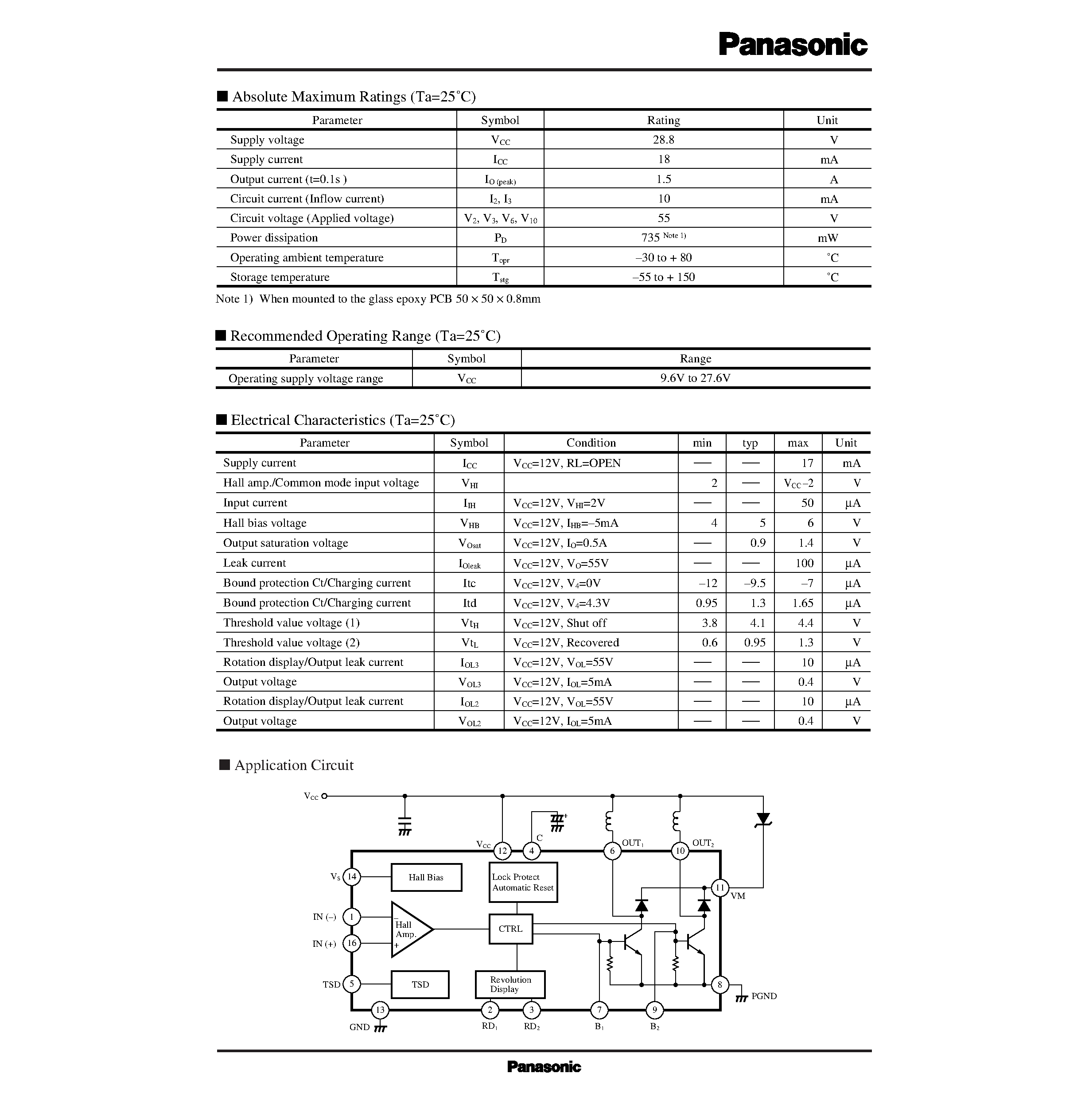 Datasheet AN8267S - Fan Motor Driver page 2