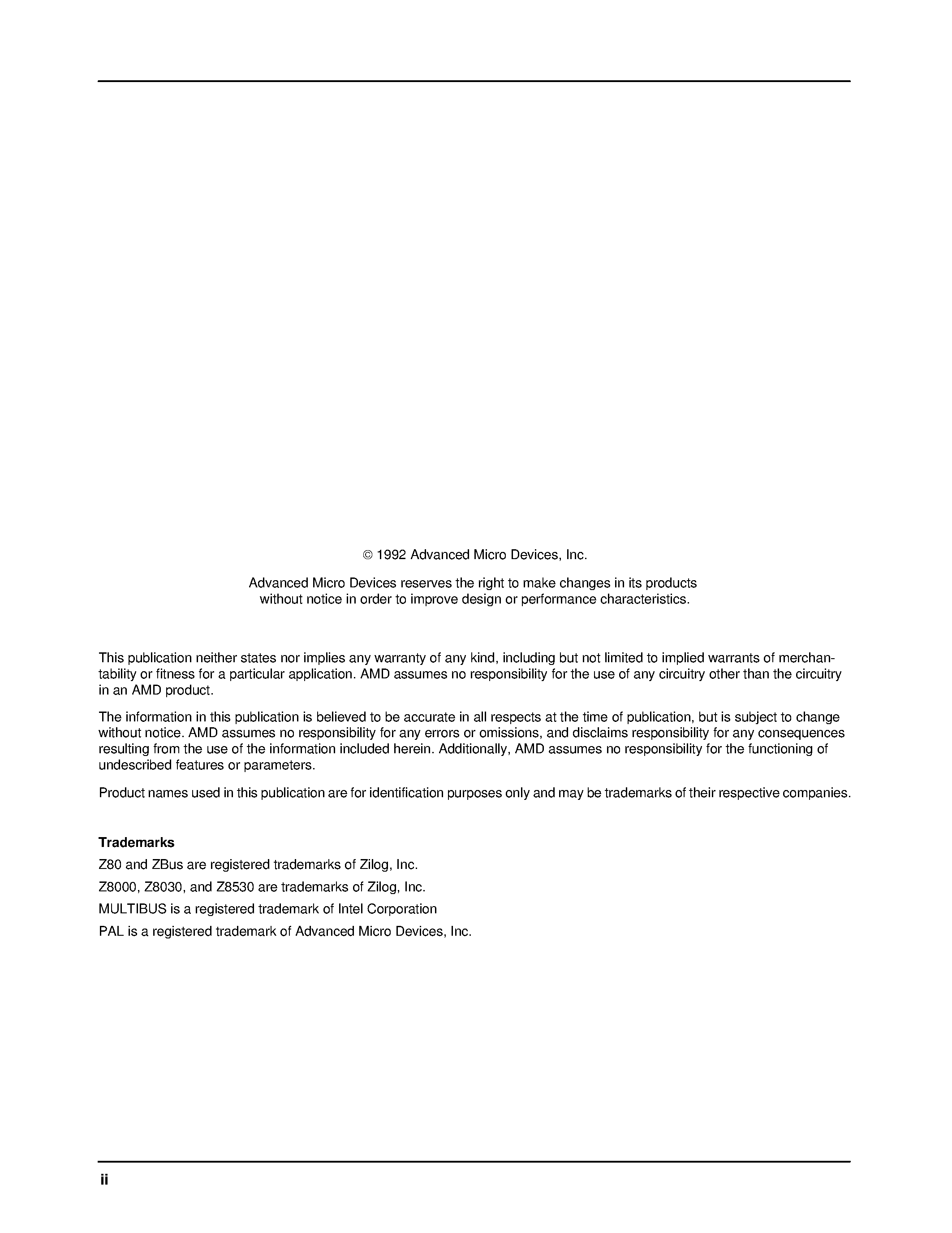 Даташит на микросхему AM8530H страница 2 Даташит AM8530H - Serial Communications Controller страница 2