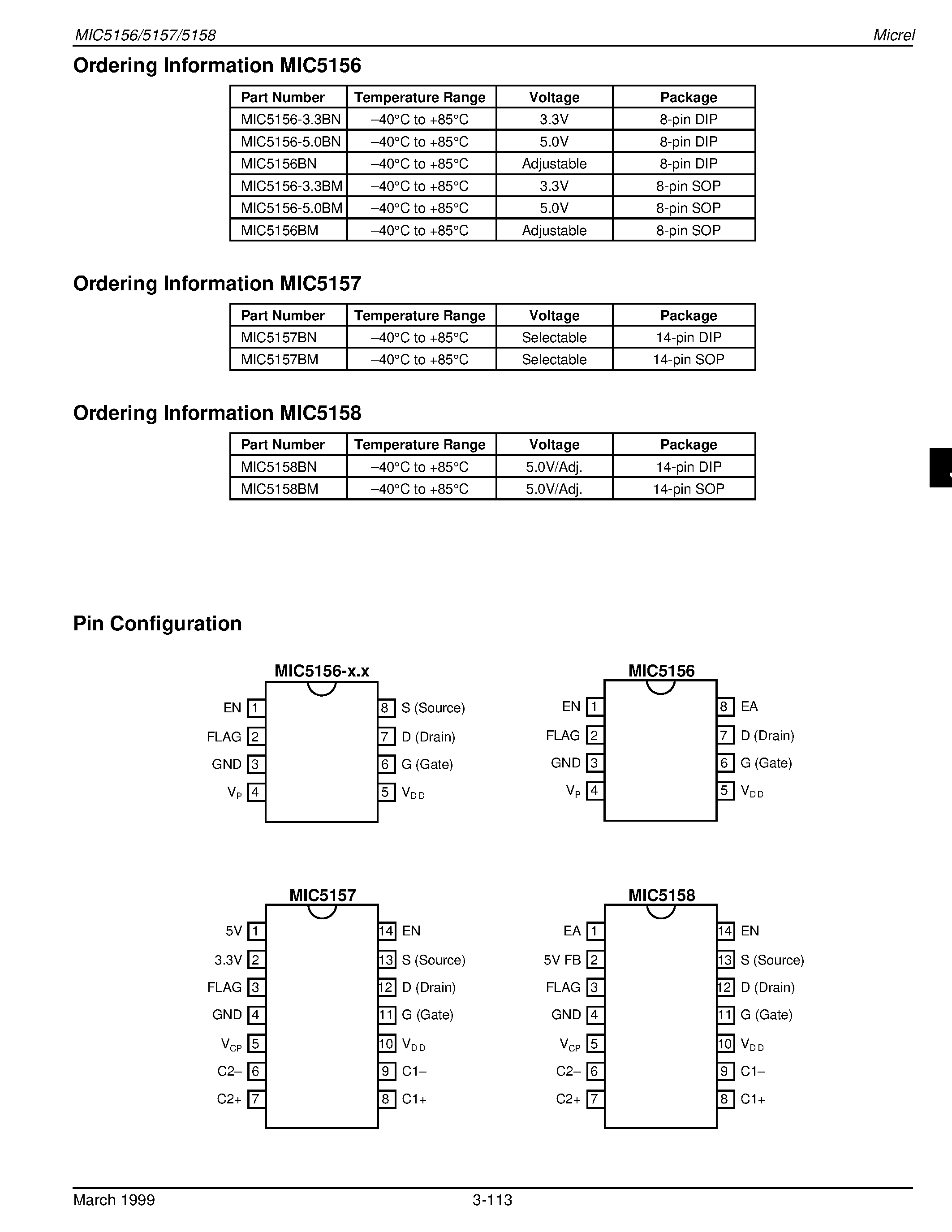Datasheet MIC5156-5.0BN - Super LDO Regulator Controller page 2