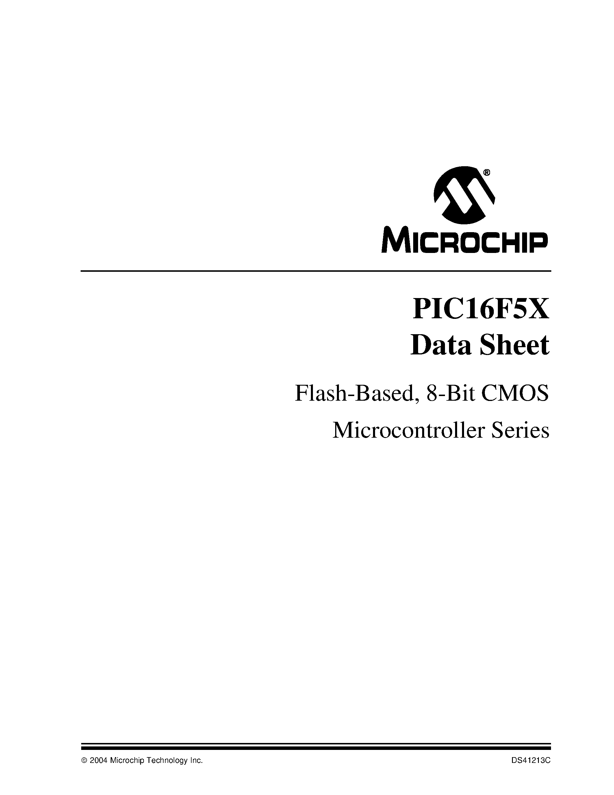 Даташит PIC16F54 - Flash-Based/ 8-Bit CMOS Microcontroller Series страница 1