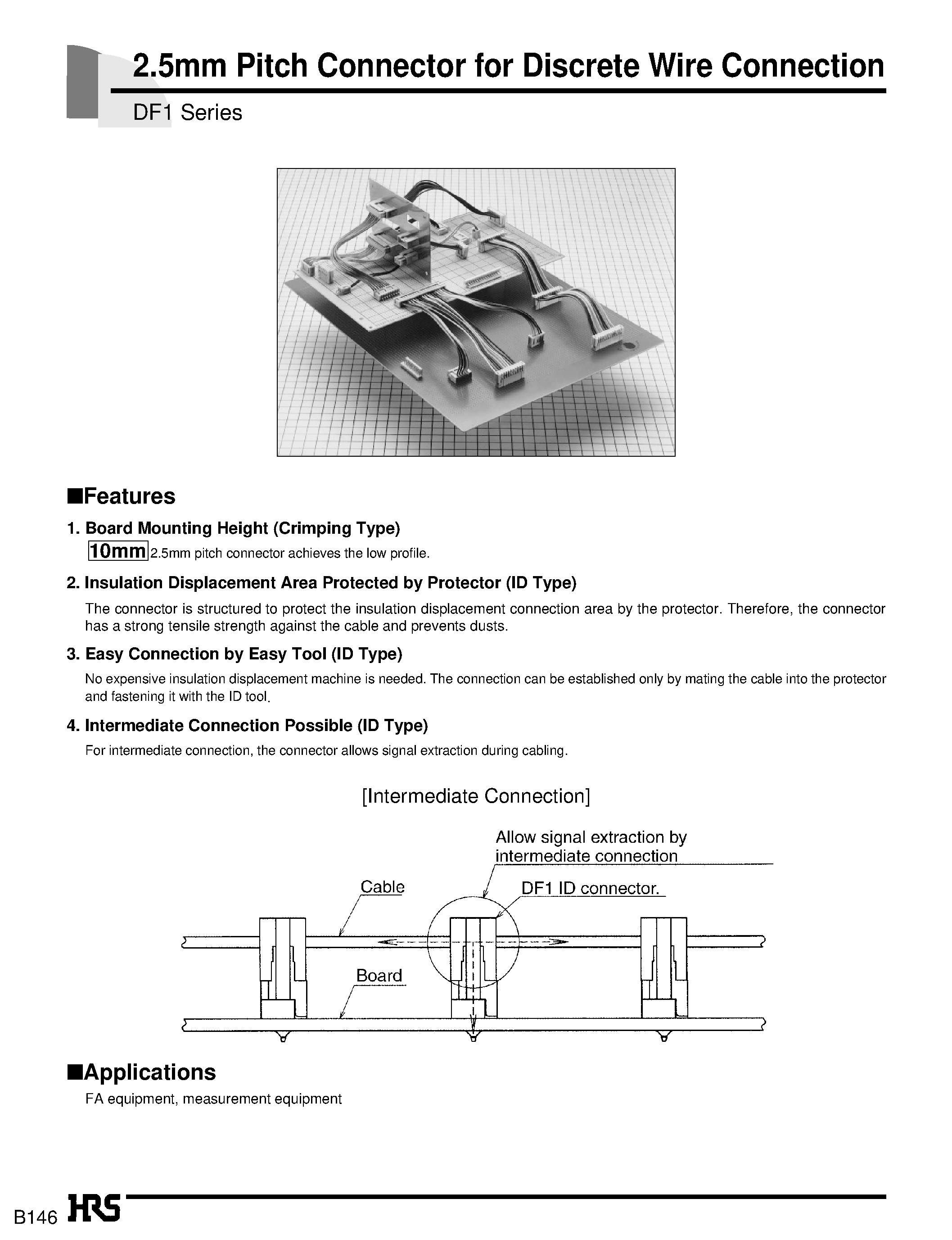 Datasheet DF1-3S-2.5R24 - 2.5mm Pitch Connector for Discrete Wire Connection page 1