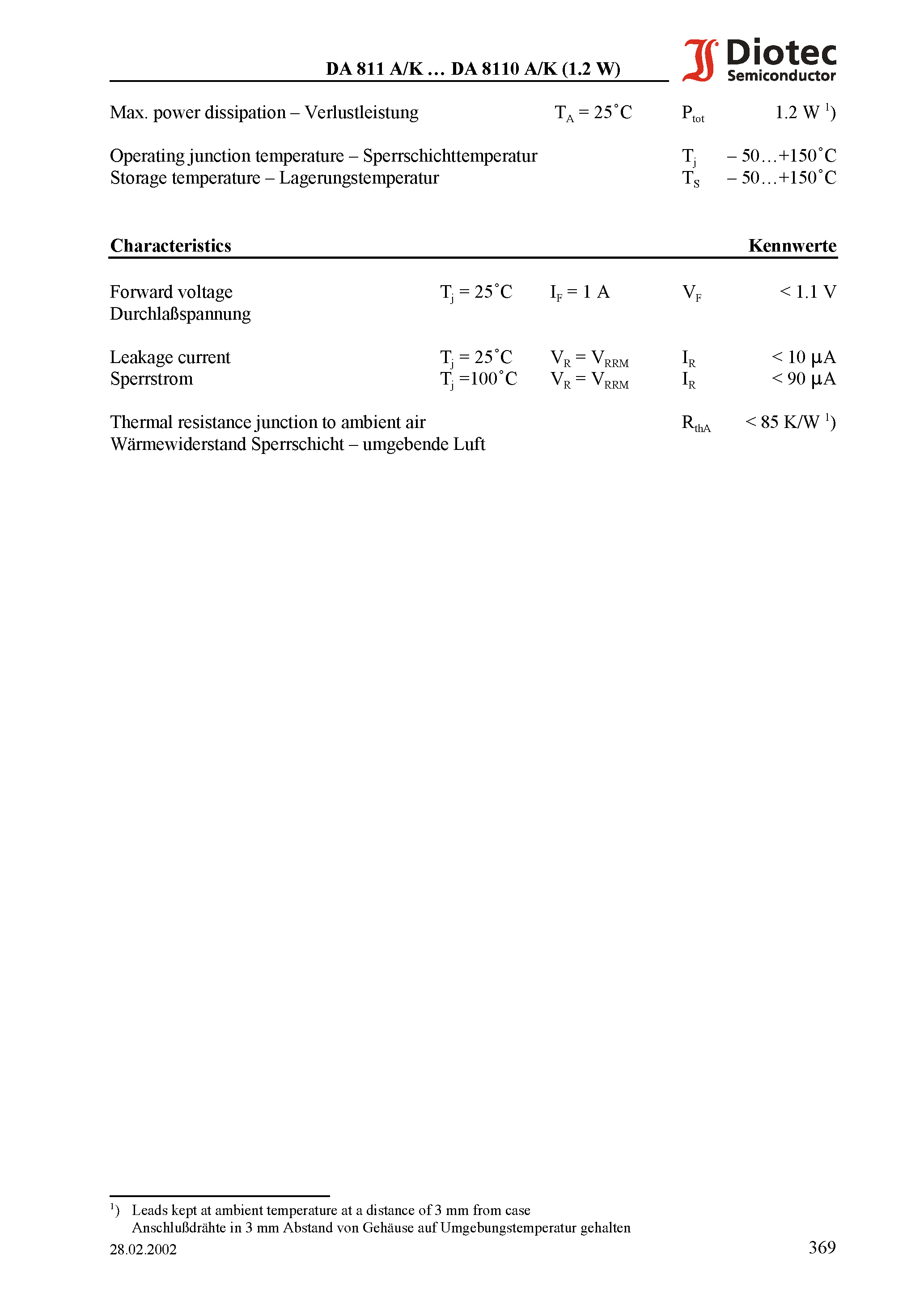 Datasheet DA814K - Rectifier Arrays page 2