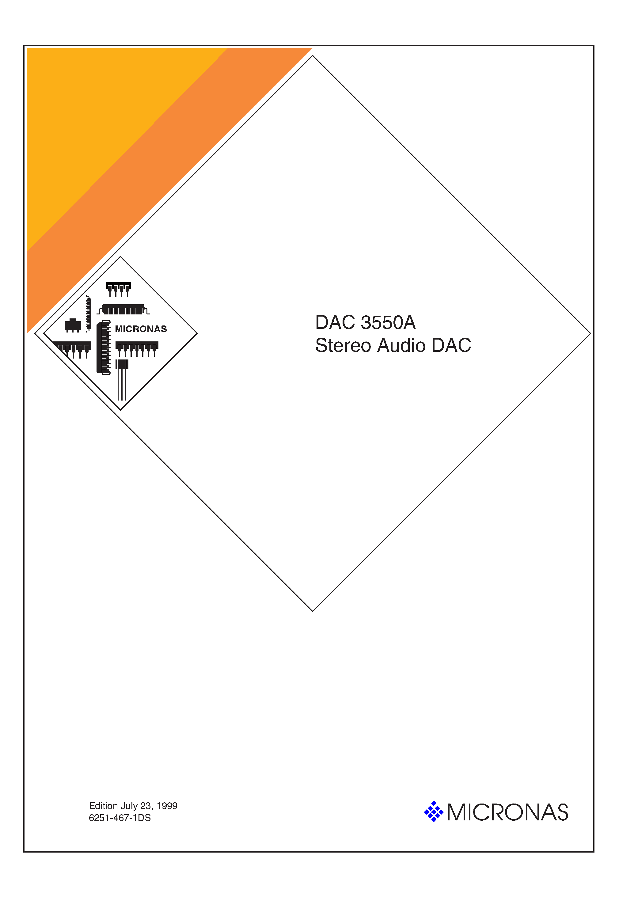 Даташит DAC3550A - DAC 3550A STEREO AUDIO DAC страница 1