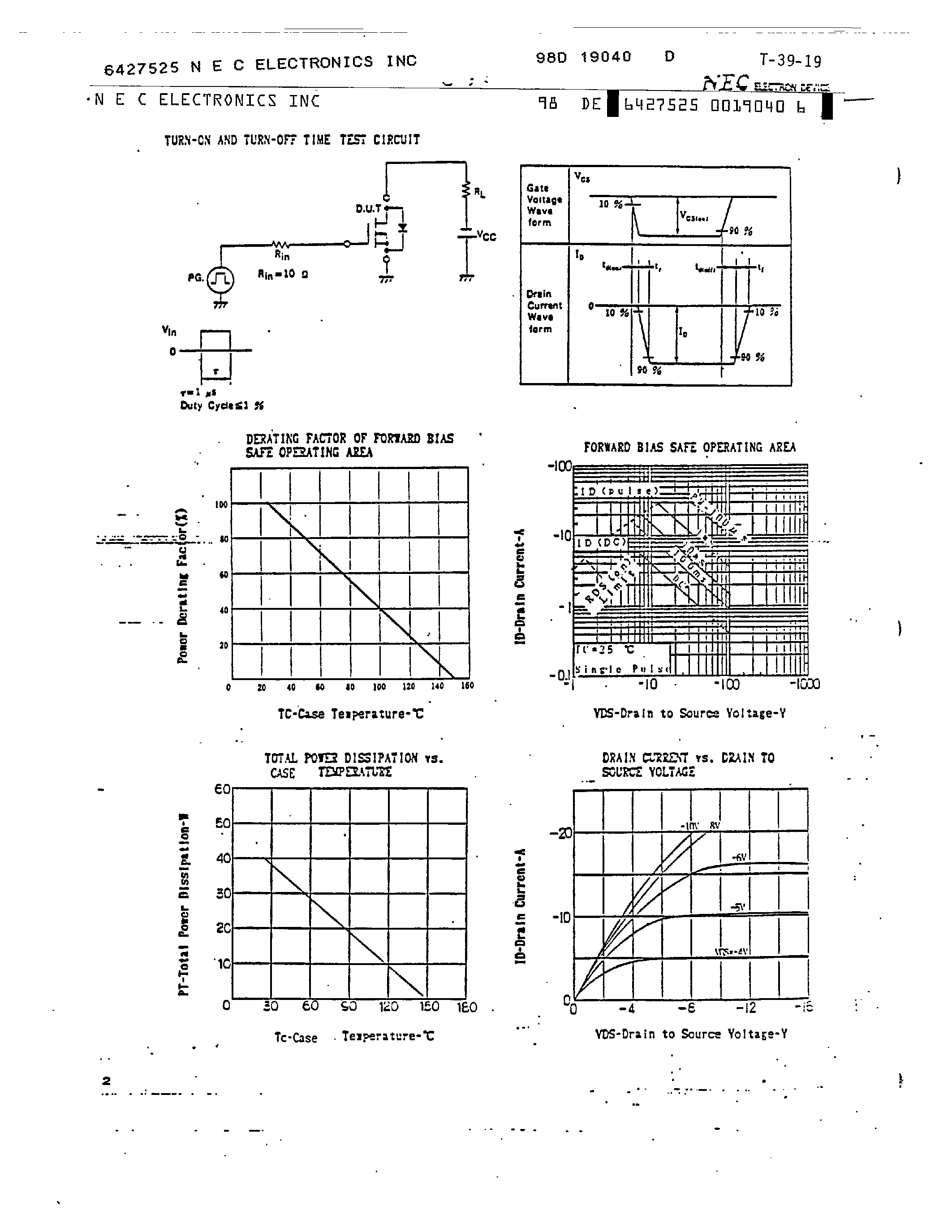 Datasheet 2SJ134 page 2 Datasheet 2SJ134 - MOS FIELD EFFECT TRANSISTOR page 2