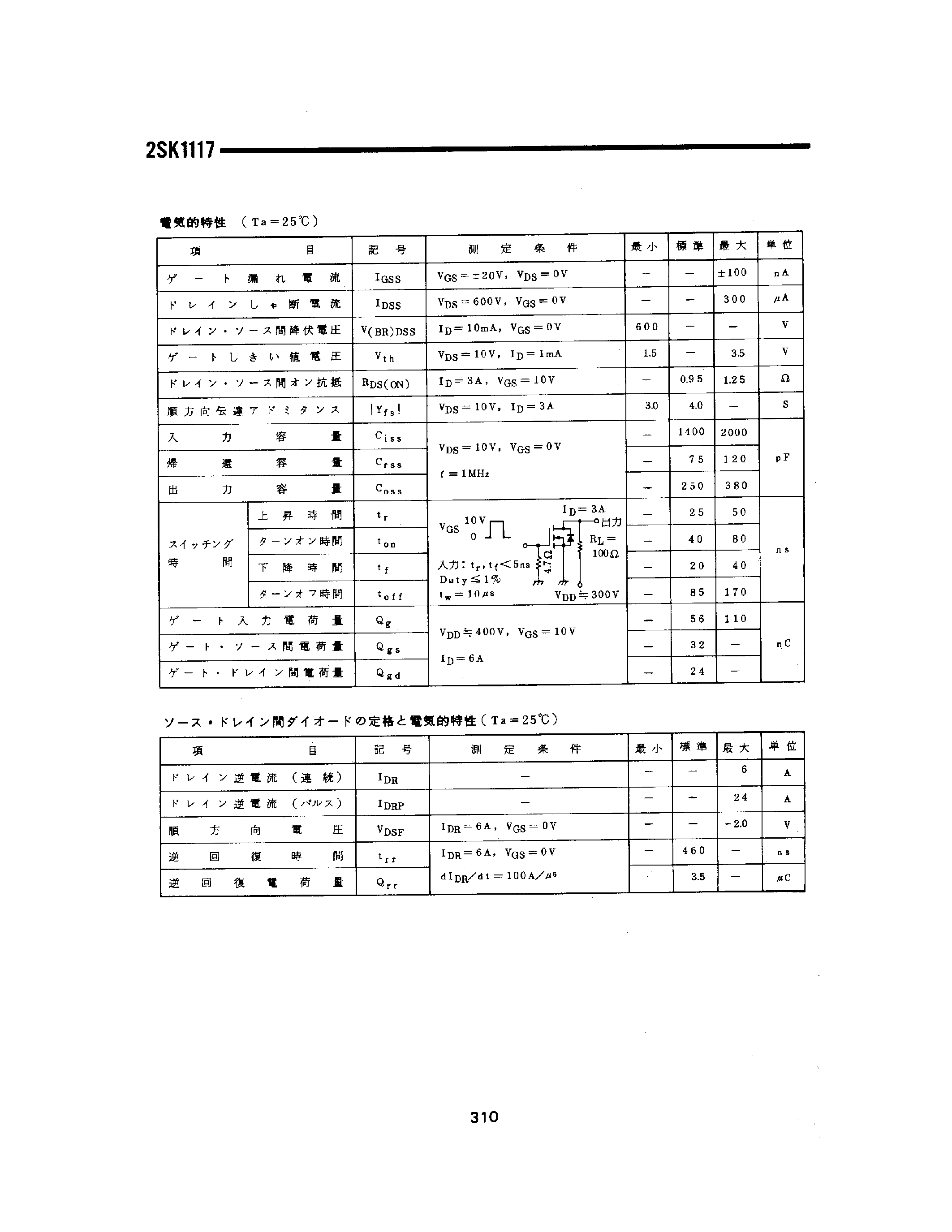 Datasheet 2SK1117 - 2SK1117 page 2