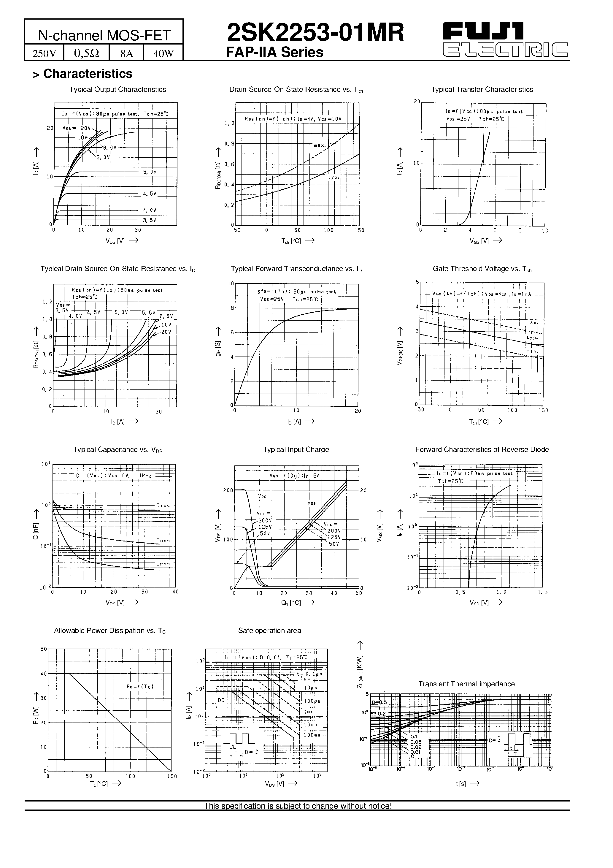 Даташит 2SK2253-01MR - N-channel MOS-FET страница 2