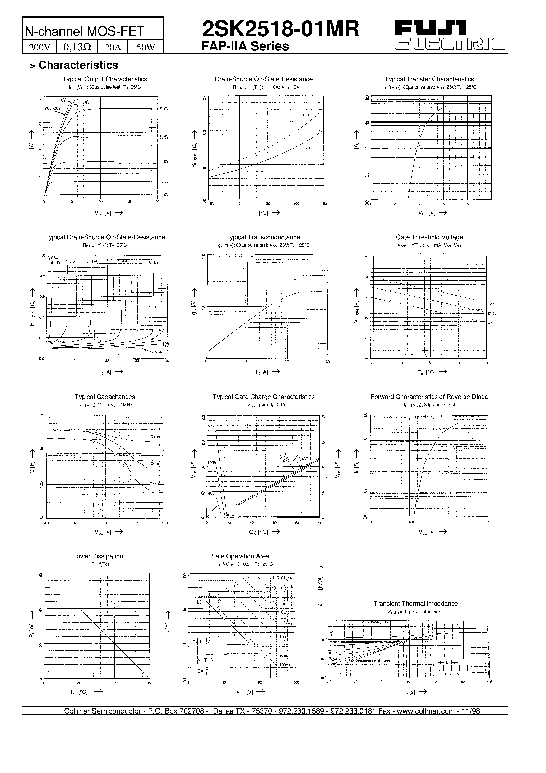 Datasheet 2SK2518-01MR - N-channel MOS-FET page 2