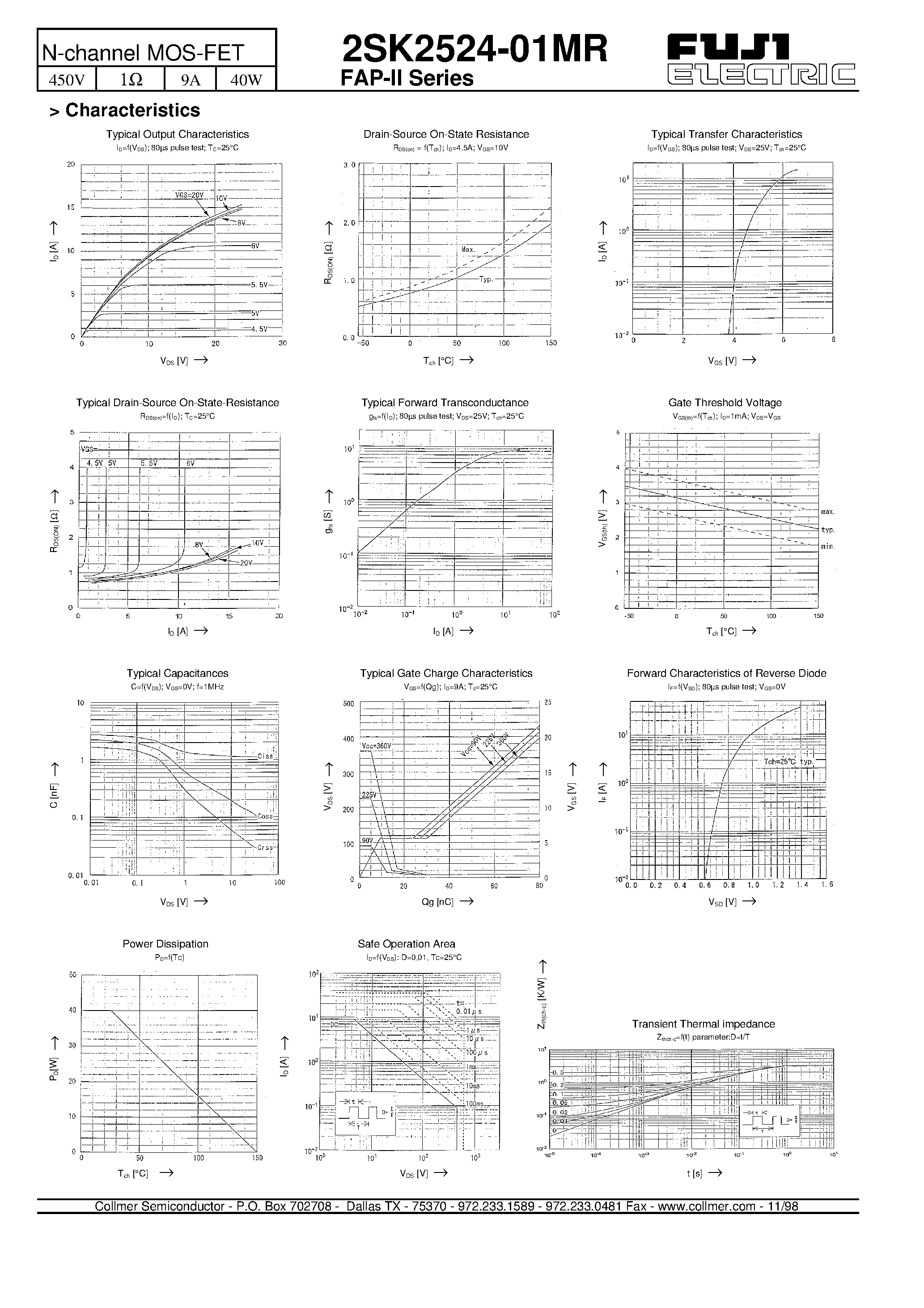 Datasheet 2SK2524-01MR - N-channel MOS-FET page 2
