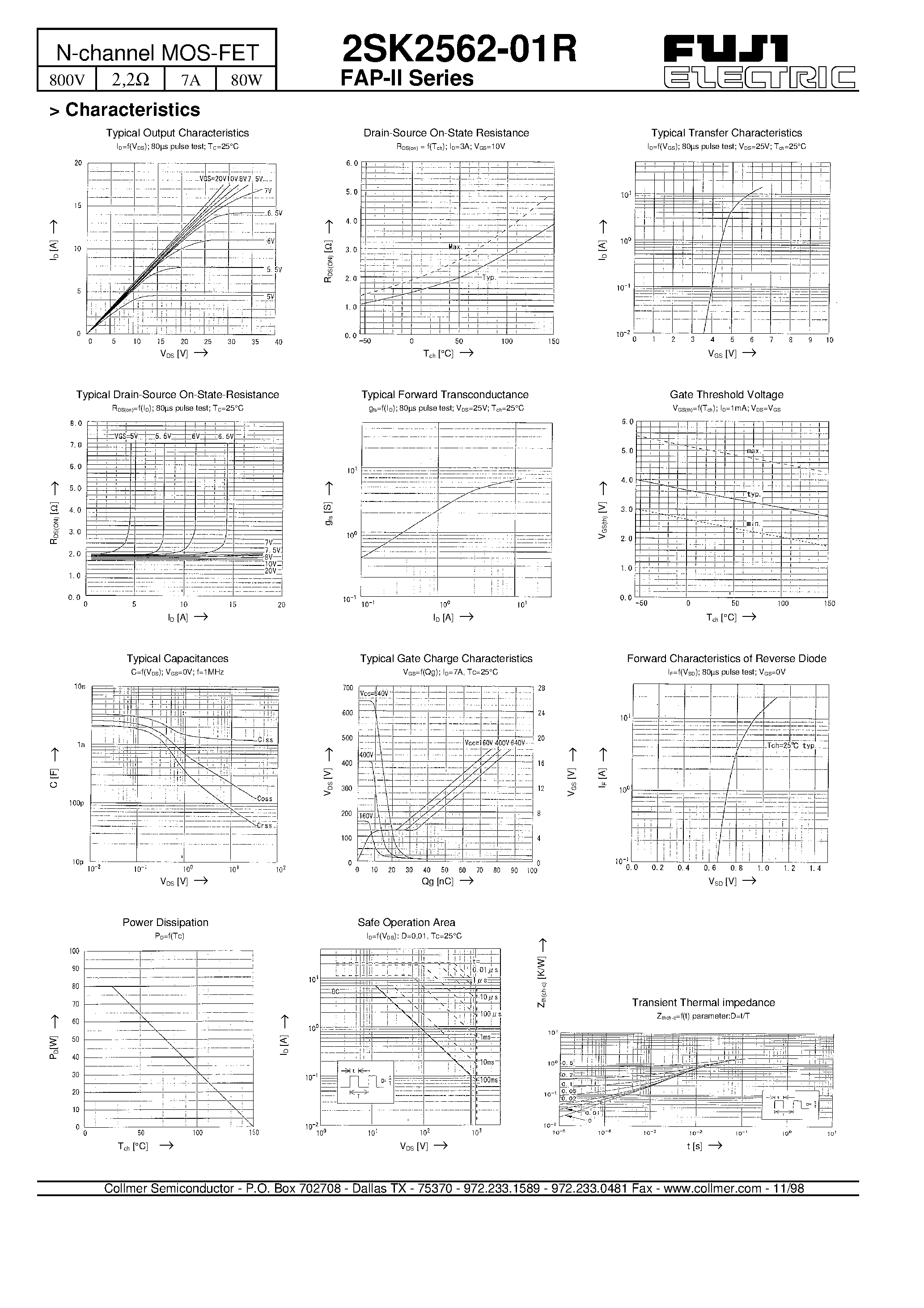 Datasheet 2SK2561-01R - N-channel MOS-FET page 2
