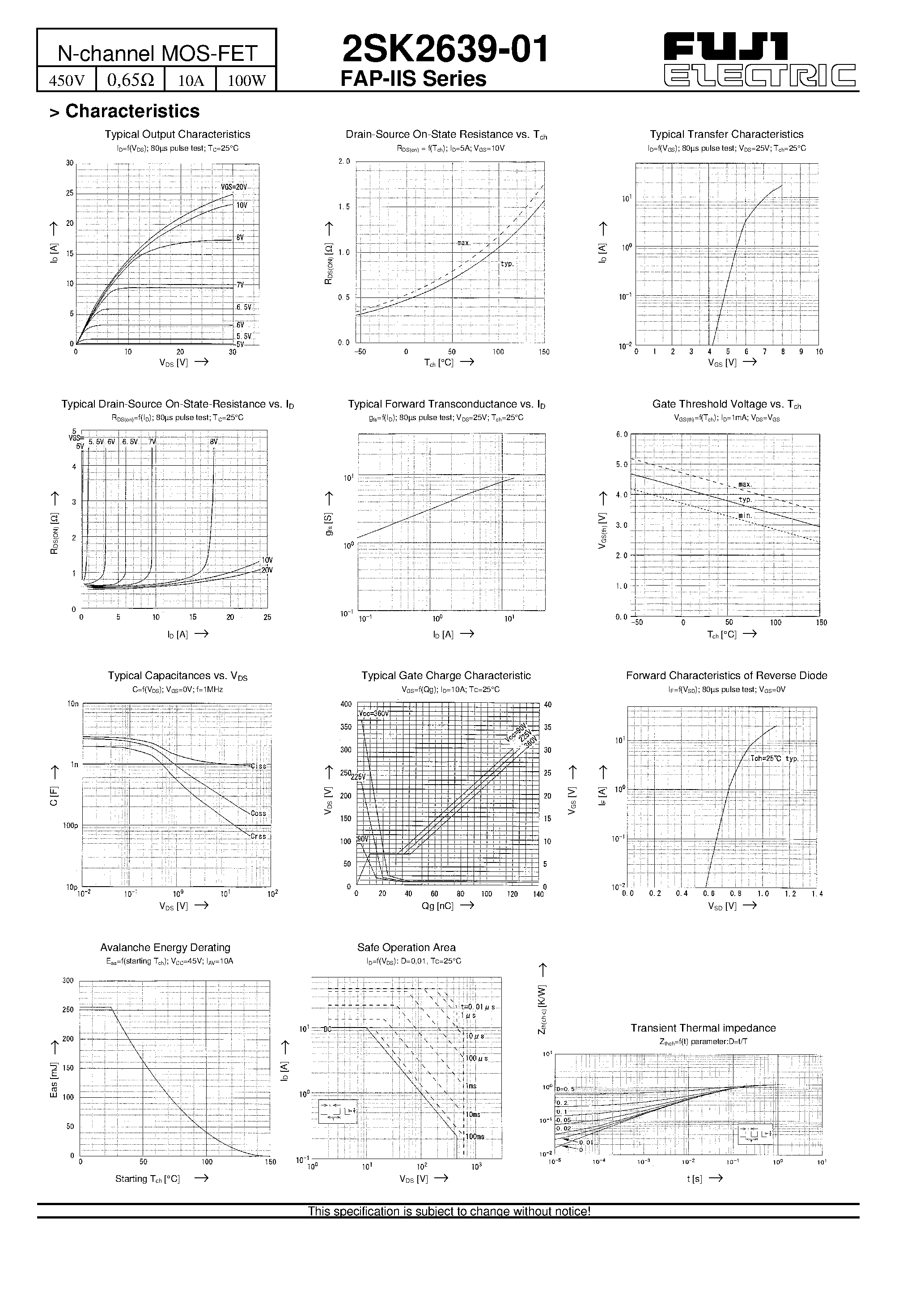 Datasheet 2SK2639-01 - N-channel MOS-FET page 2