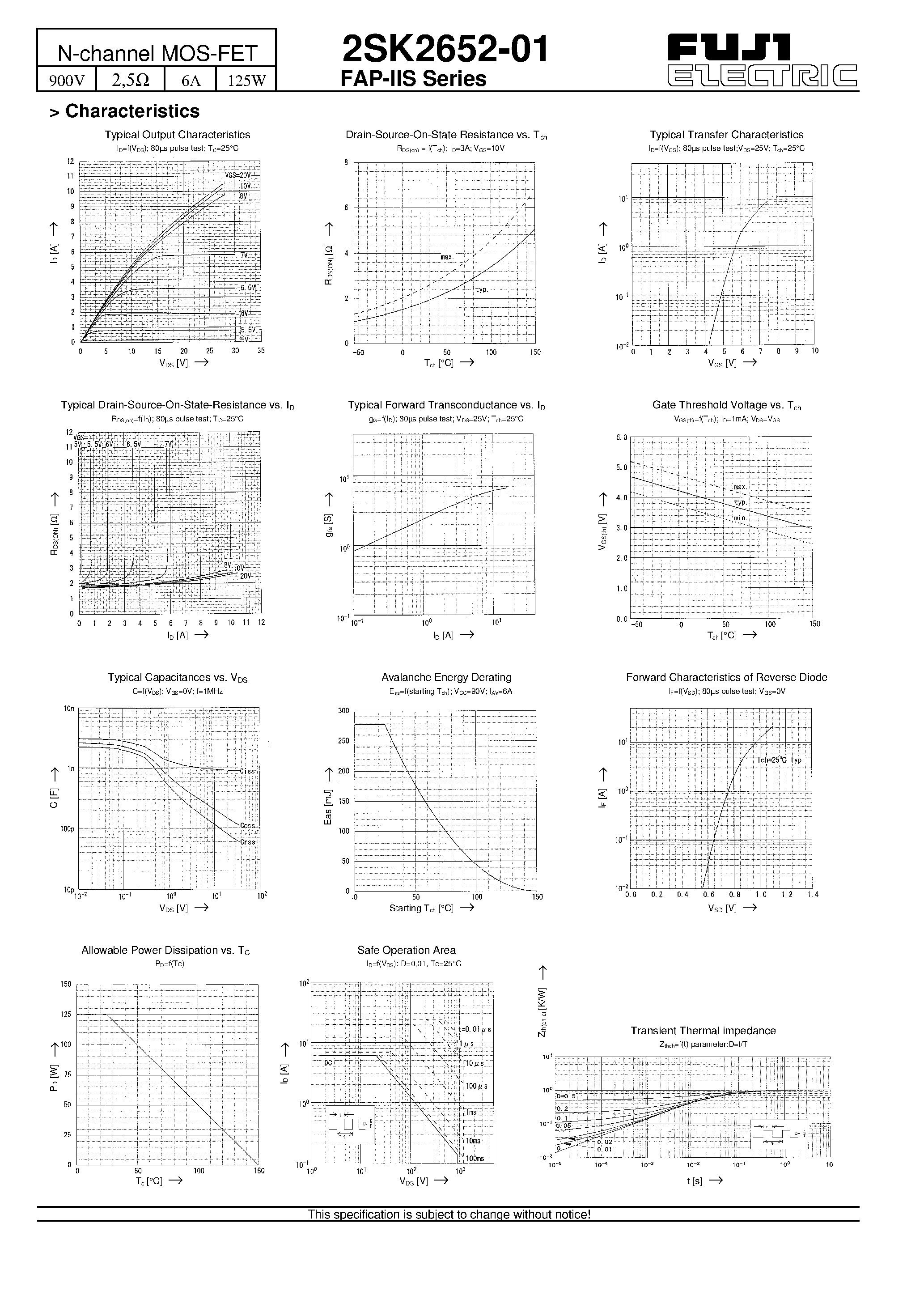 Даташит 2SK2652 - N-channel MOS-FET страница 2
