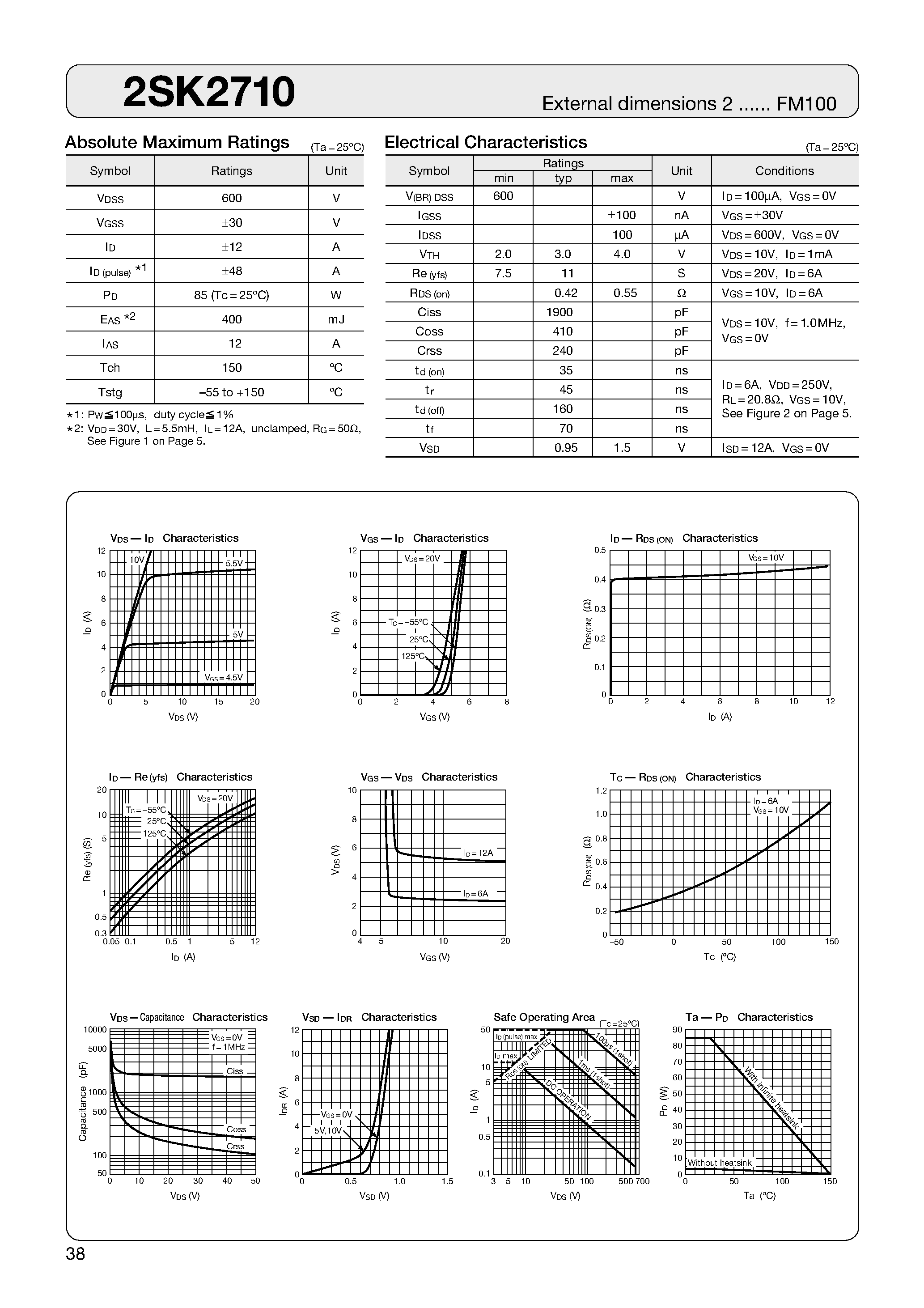 Datasheet 2SK2710 - MOSFET page 1
