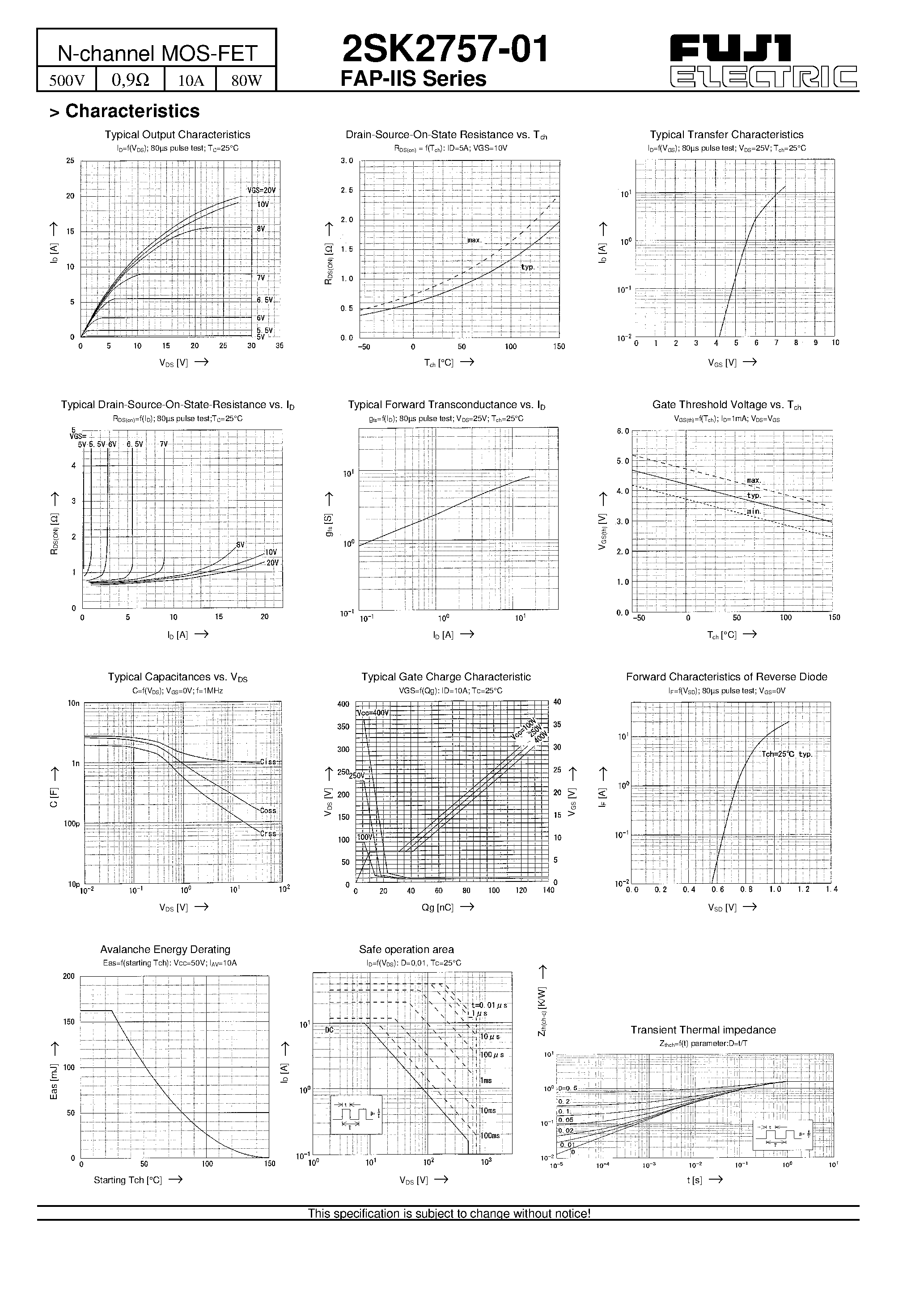 Datasheet 2SK2757-01 - N-channel MOS-FET page 2