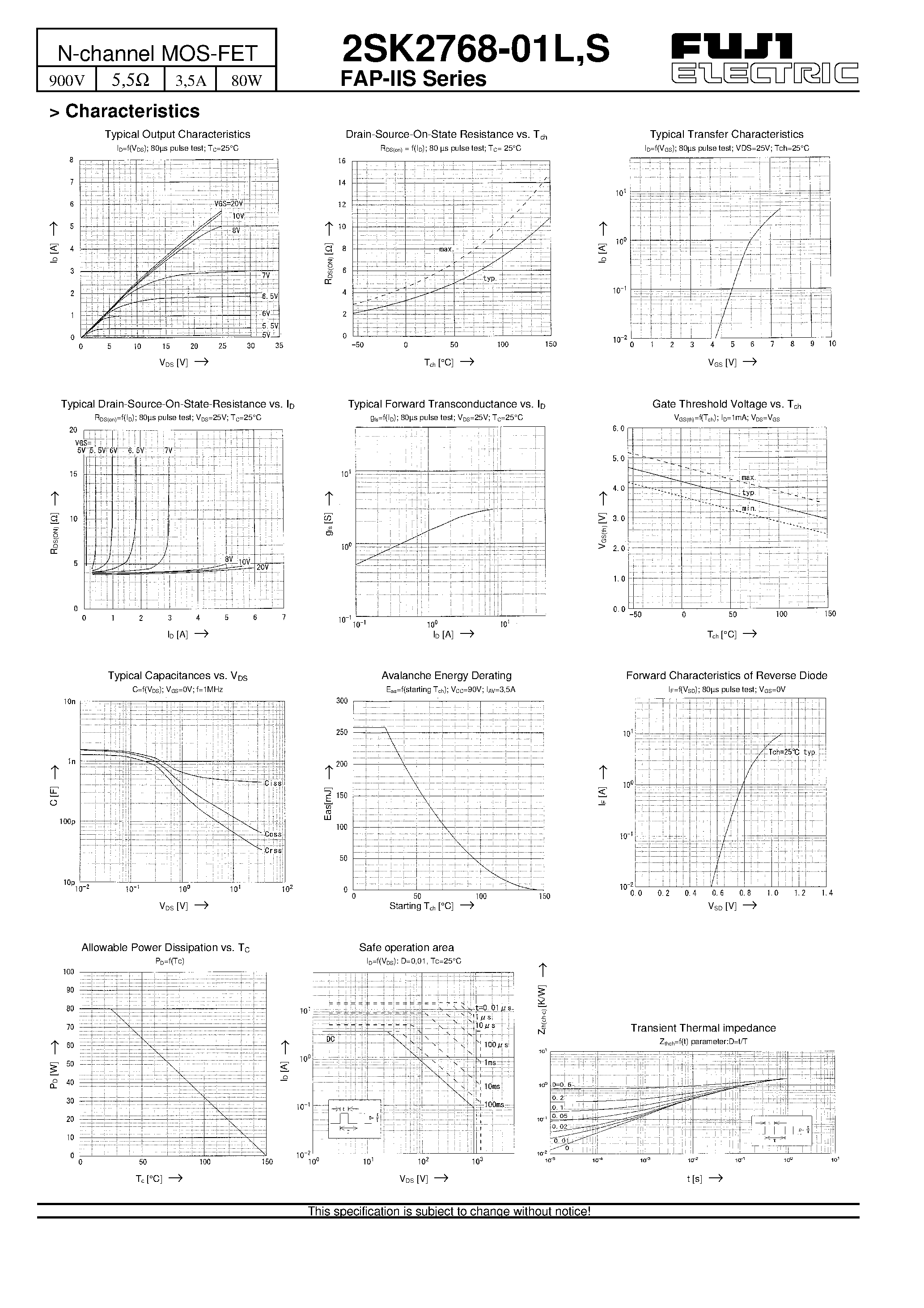 Datasheet 2SK2768-01L - N-channel MOS-FET page 2