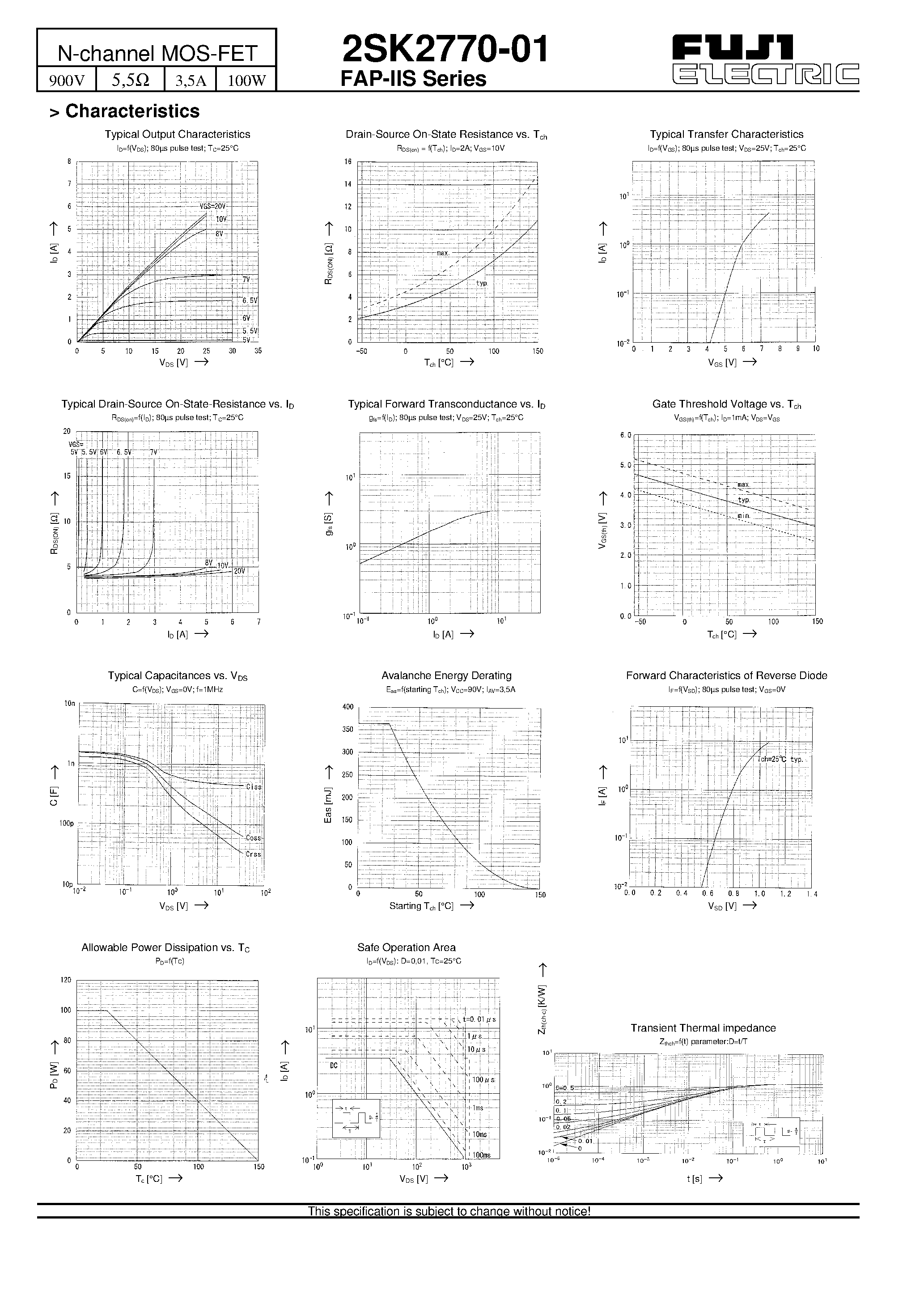 Datasheet 2SK2770-01 - N-channel MOS-FET page 2