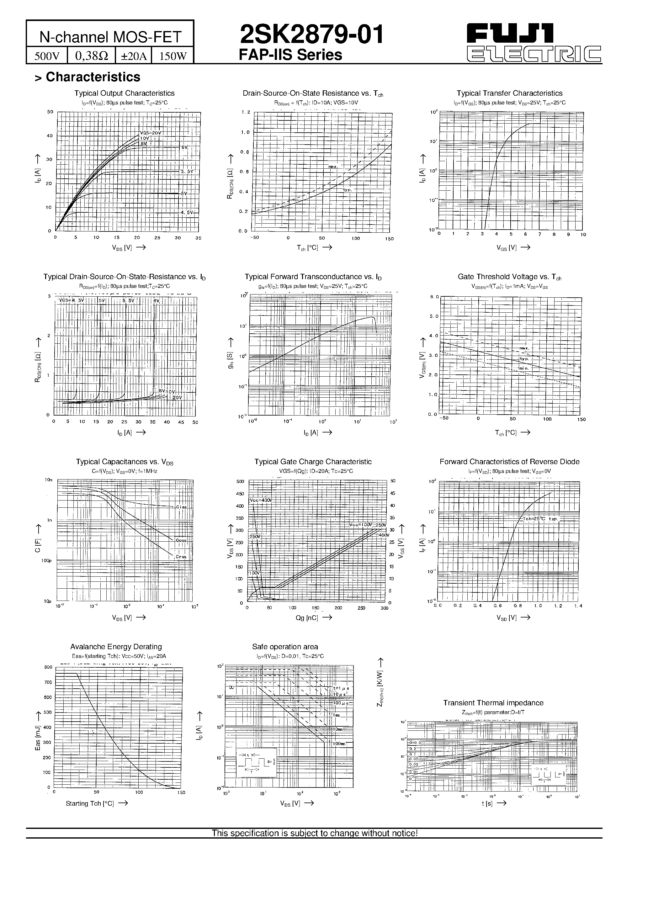 Datasheet 2SK2879-01 - N-channel MOS-FET page 2