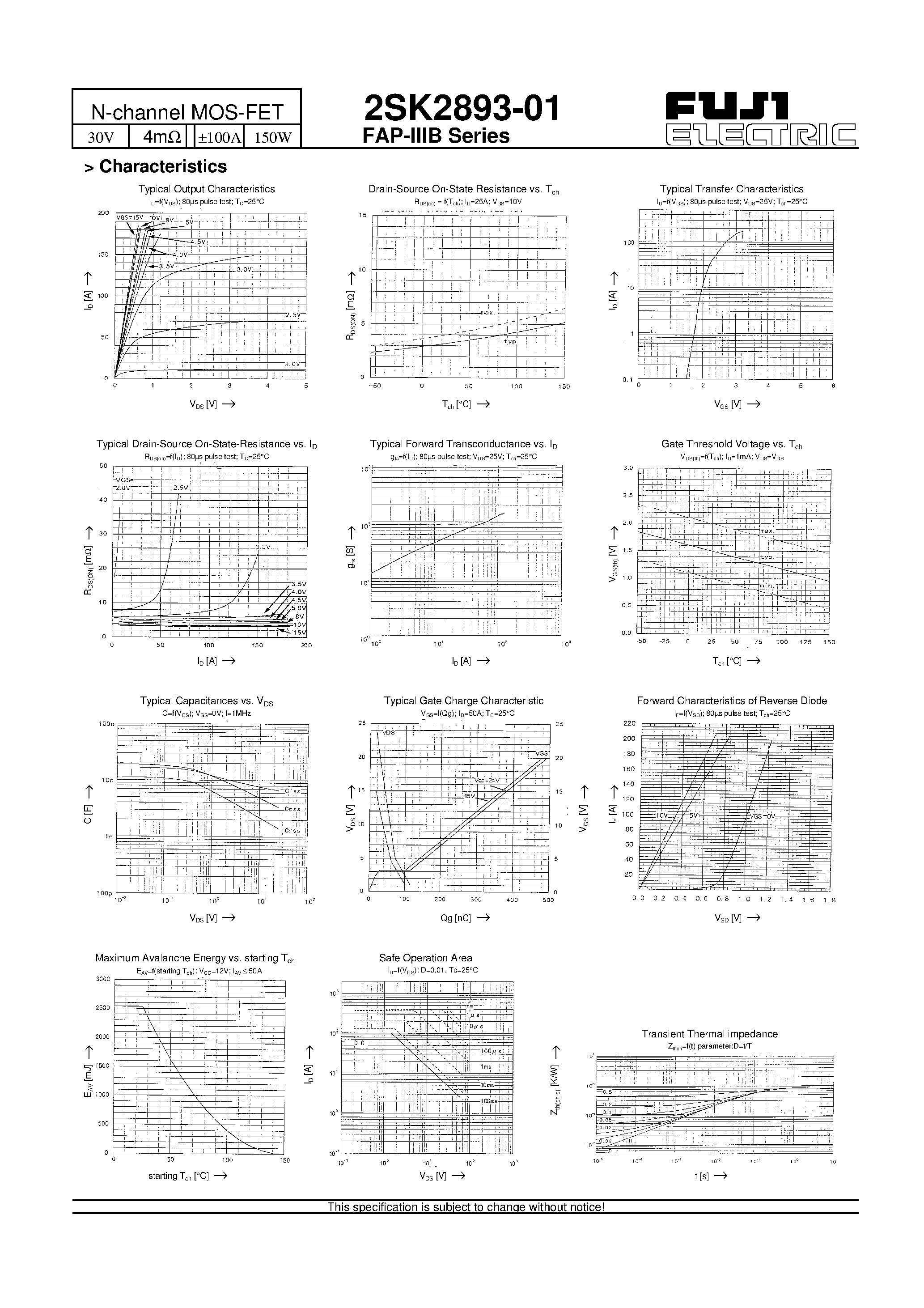 Datasheet 2SK2893-01 - N-channel MOS-FET page 2